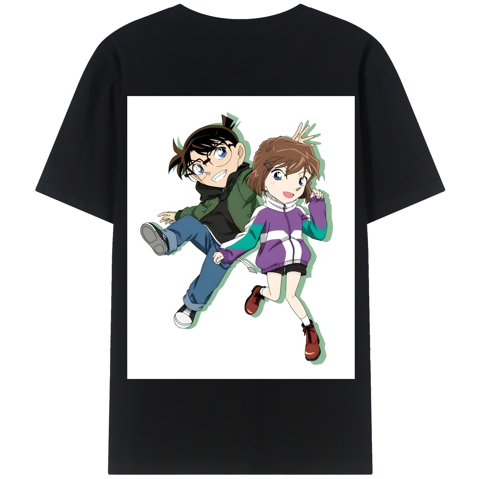 （画像用） 名探偵コナン 灰原 哀 はいばら あい Detective Conan Anita Hailey、Vi Graythorn Haibara Ai 綿100％半袖Tシャツ（背面プリント）