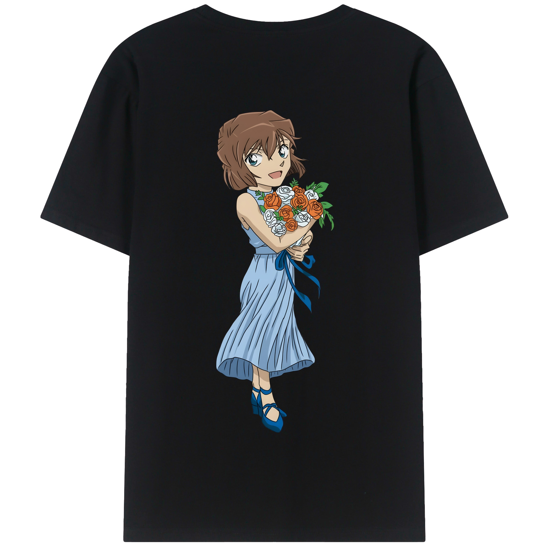 （画像用） 名探偵コナン 灰原 哀 はいばら あい Detective Conan Anita Hailey、Vi Graythorn Haibara Ai 綿100％半袖Tシャツ（背面プリント）