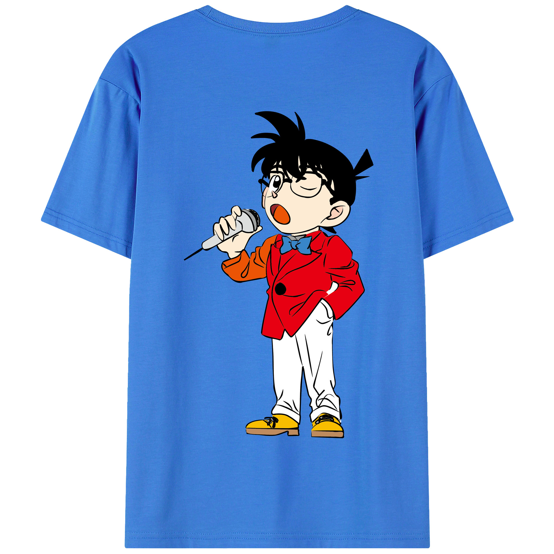 （画像用） 名探偵コナン 江戸川 コナン Detective Conan Conan Edogawa 綿100％半袖Tシャツ（背面プリント）