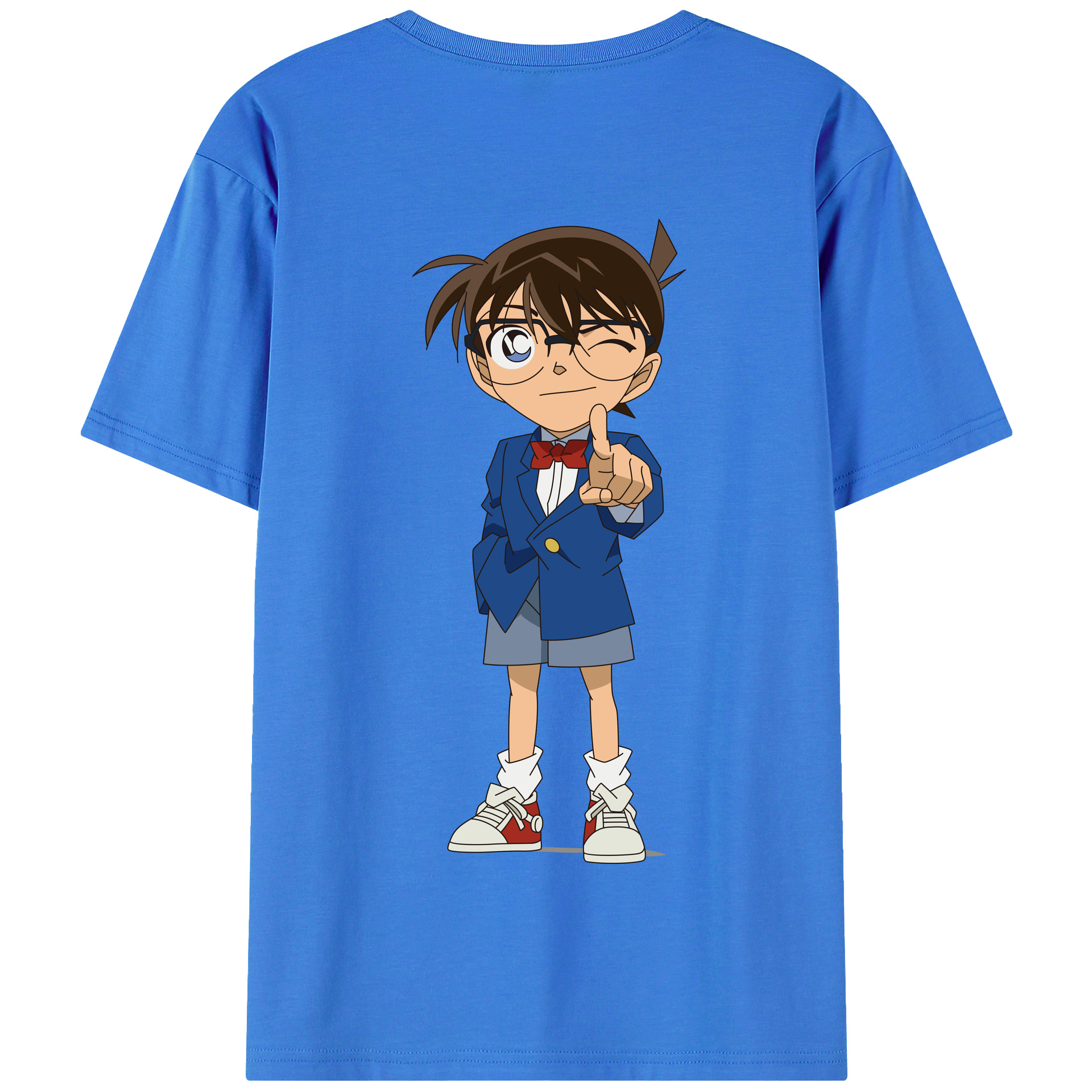 （画像用） 名探偵コナン 江戸川 コナン Detective Conan Conan Edogawa 綿100％半袖Tシャツ（背面プリント）