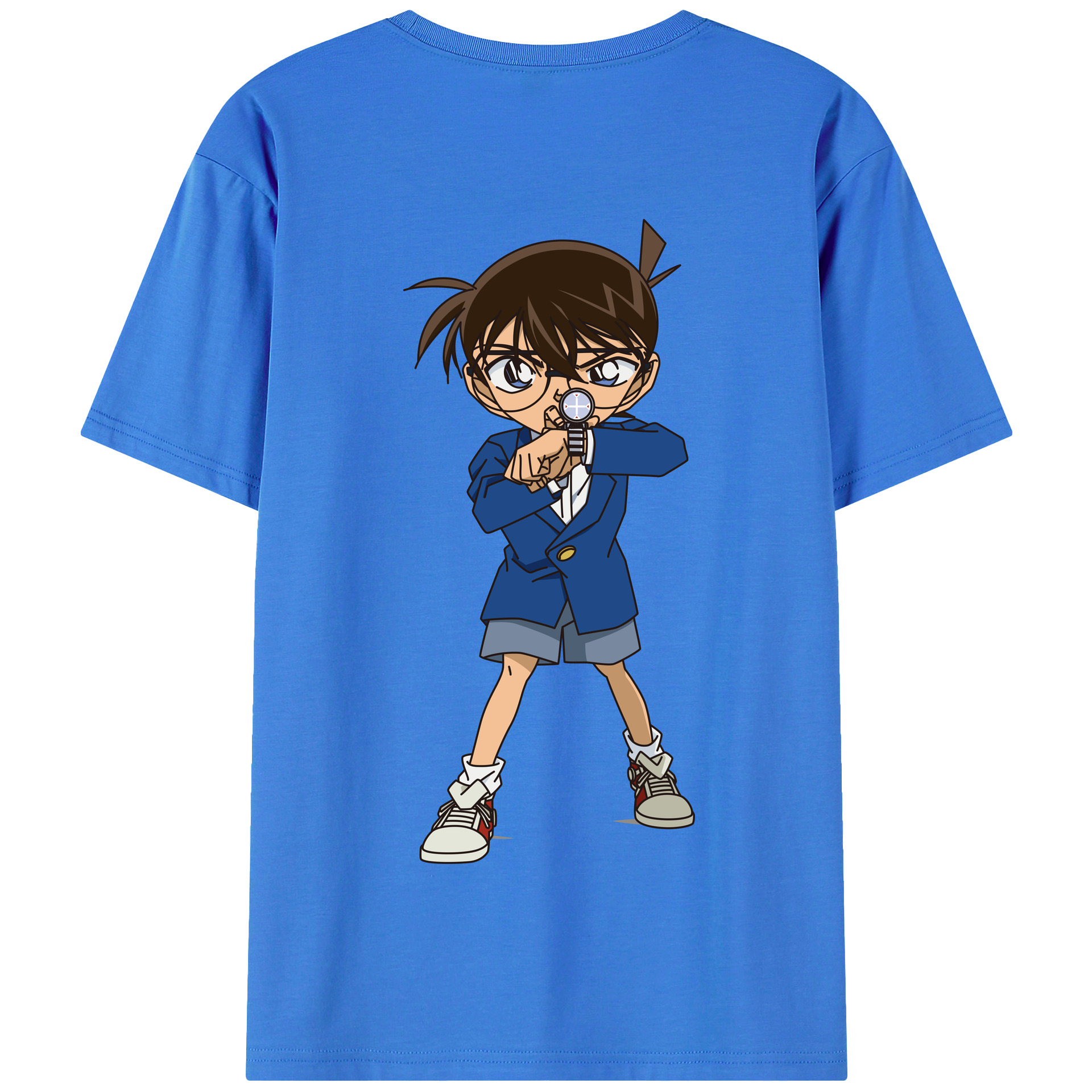 （画像用） 名探偵コナン 江戸川 コナン Detective Conan Conan Edogawa 綿100％半袖Tシャツ（背面プリント）