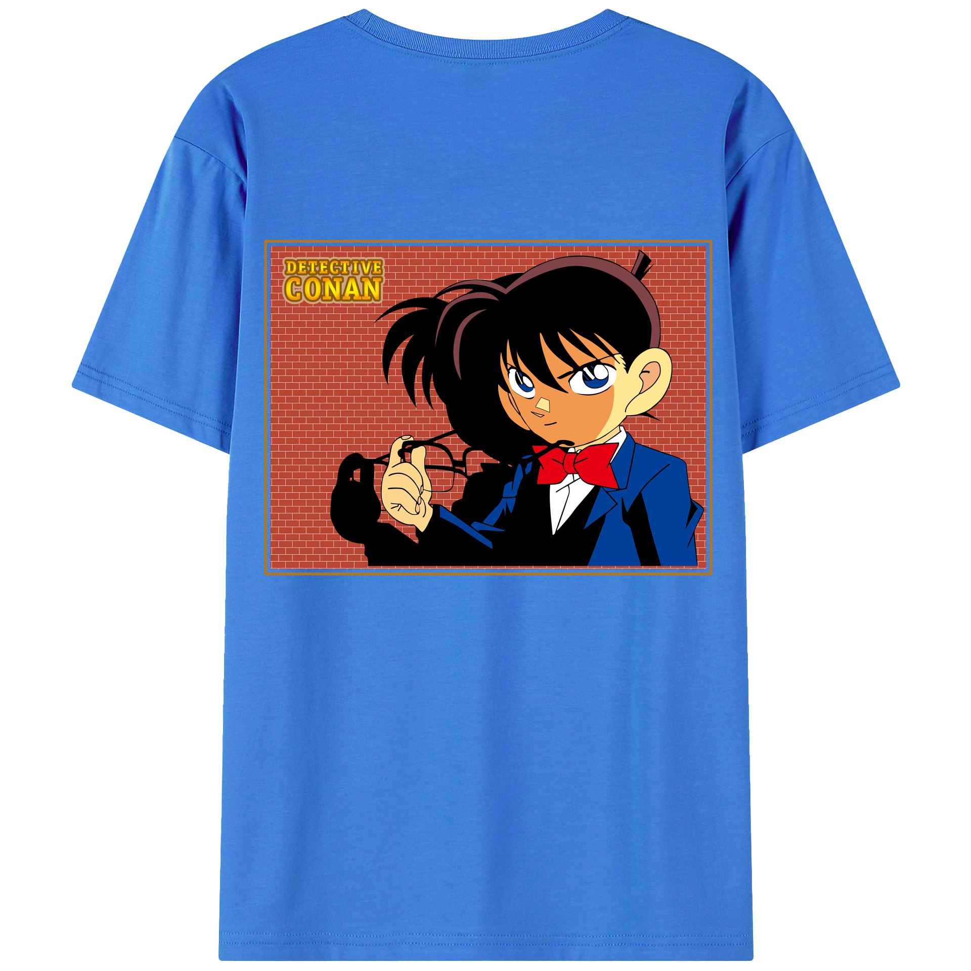 （画像用） 名探偵コナン 江戸川 コナン Detective Conan Conan Edogawa 綿100％半袖Tシャツ（背面プリント）