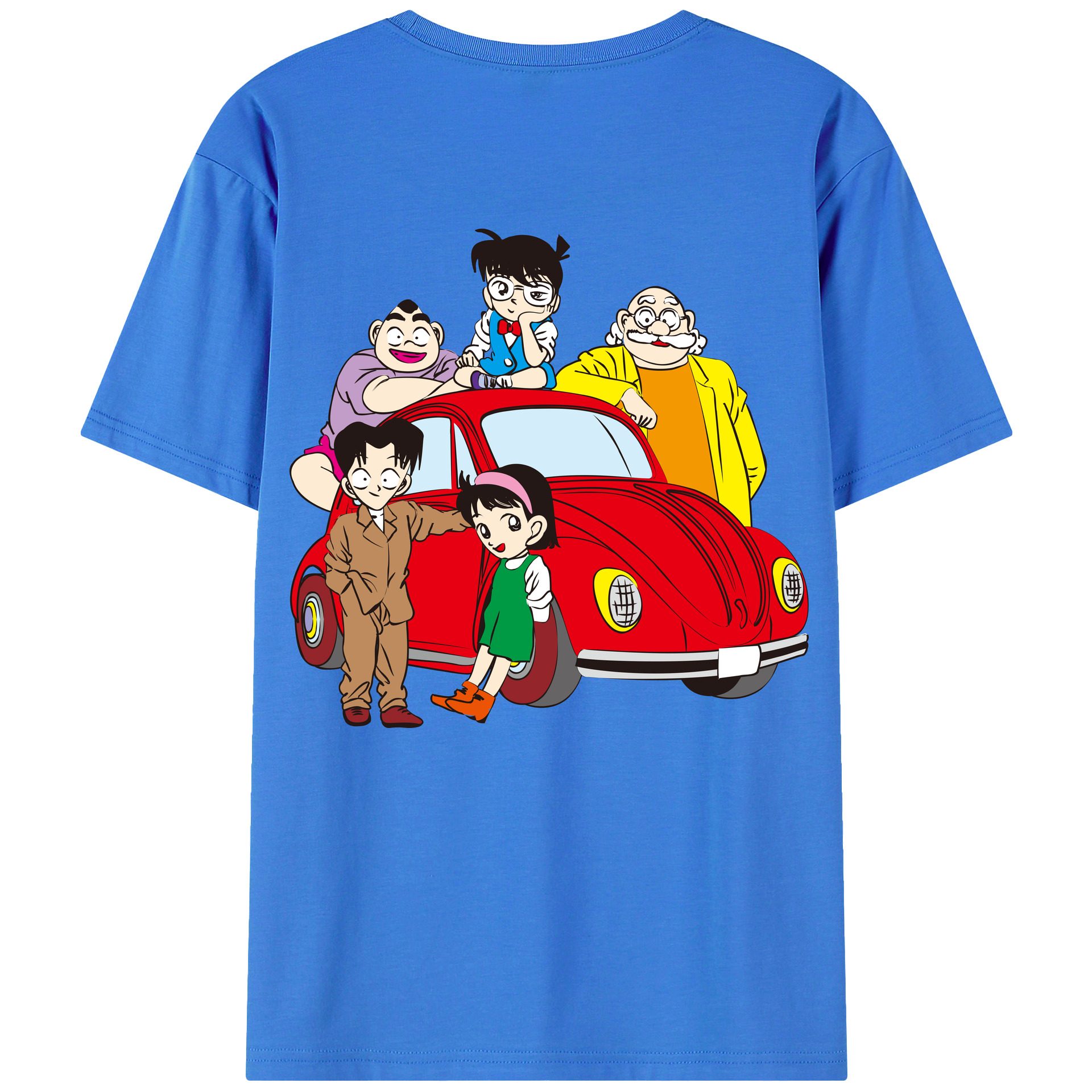 （画像用） 名探偵コナン Detective Conan 綿100％半袖Tシャツ（背面プリント）
