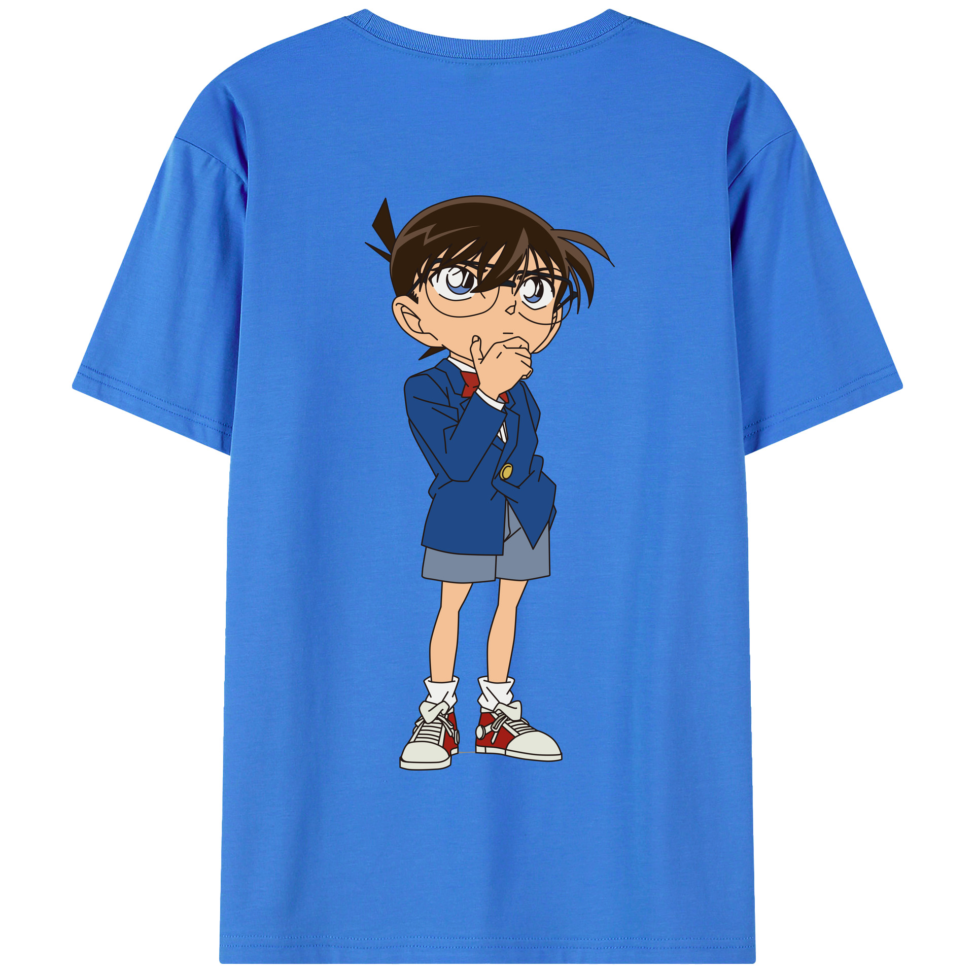 （画像用） 名探偵コナン 江戸川 コナン Detective Conan Conan Edogawa 綿100％半袖Tシャツ（背面プリント）