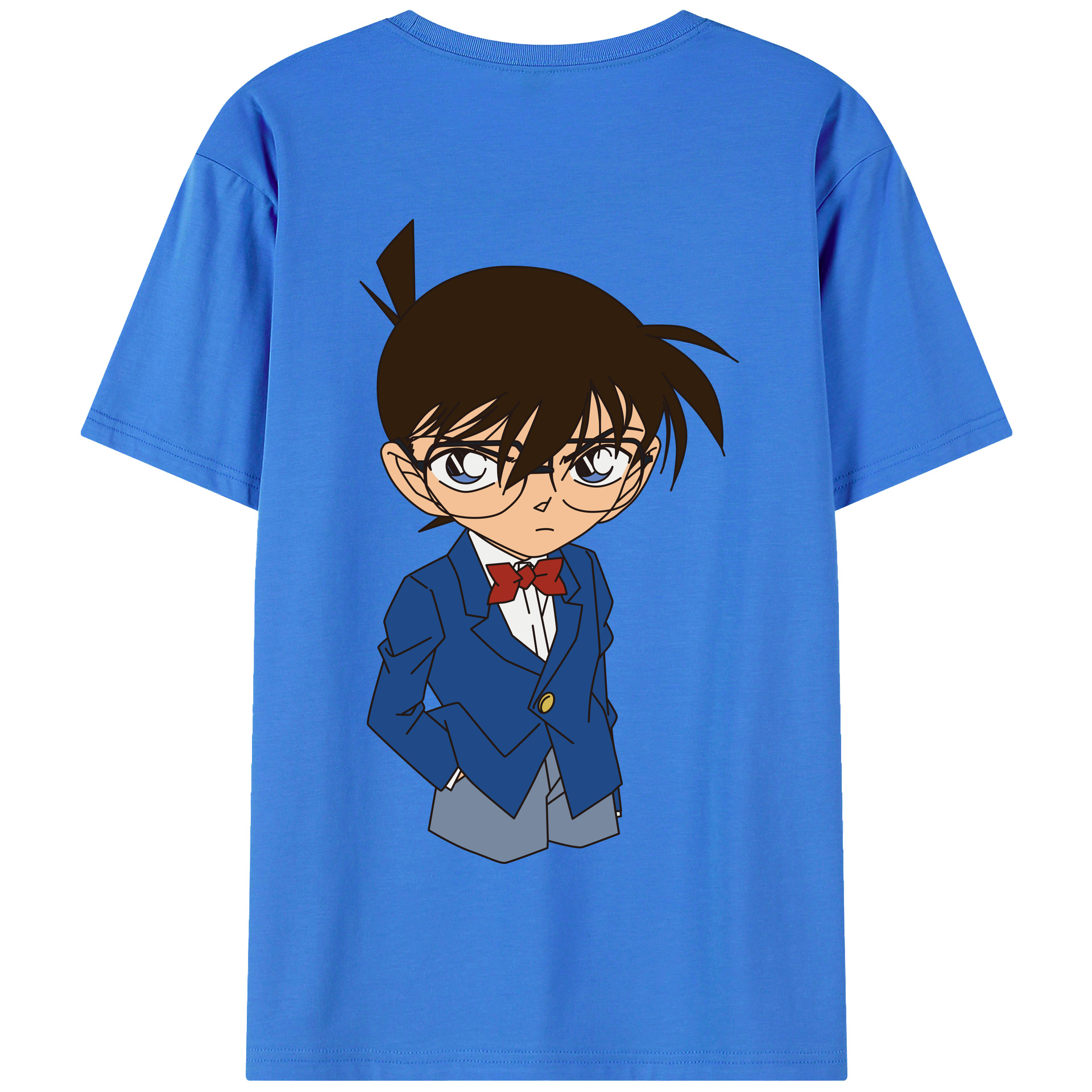 （画像用） 名探偵コナン 江戸川 コナン Detective Conan Conan Edogawa 綿100％半袖Tシャツ（背面プリント）