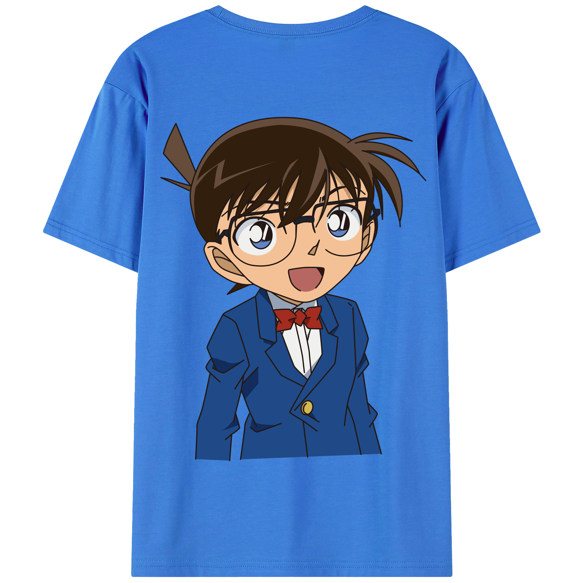 （画像用） 名探偵コナン 江戸川 コナン Detective Conan Conan Edogawa 綿100％半袖Tシャツ（背面プリント）