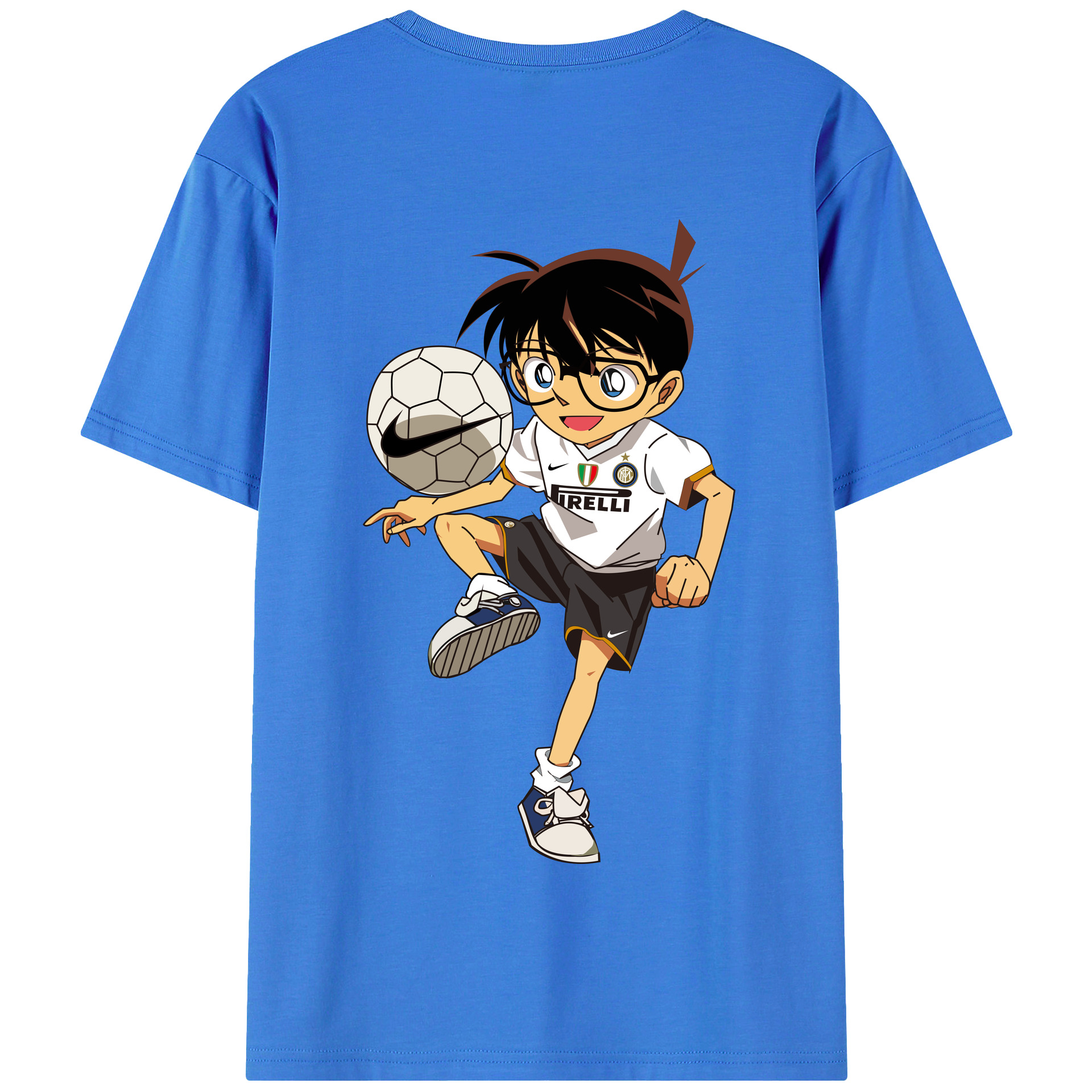 （画像用） 名探偵コナン 江戸川 コナン Detective Conan Conan Edogawa 綿100％半袖Tシャツ（背面プリント）