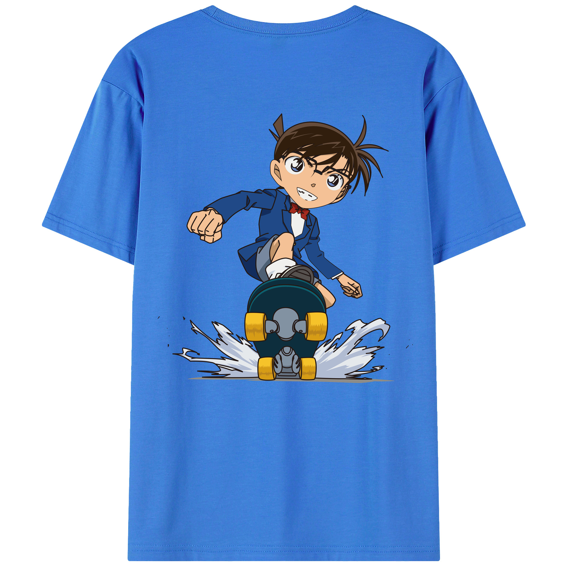 （画像用） 名探偵コナン 江戸川 コナン Detective Conan Conan Edogawa 綿100％半袖Tシャツ（背面プリント）