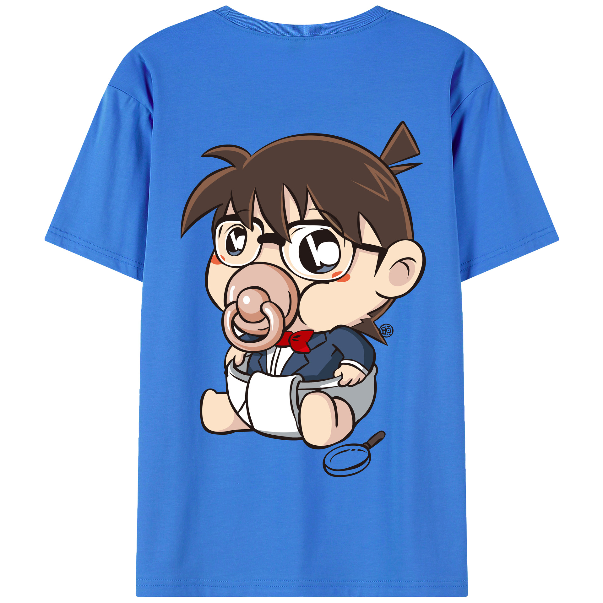 （画像用） 名探偵コナン 江戸川 コナン Detective Conan Conan Edogawa 綿100％半袖Tシャツ（背面プリント）