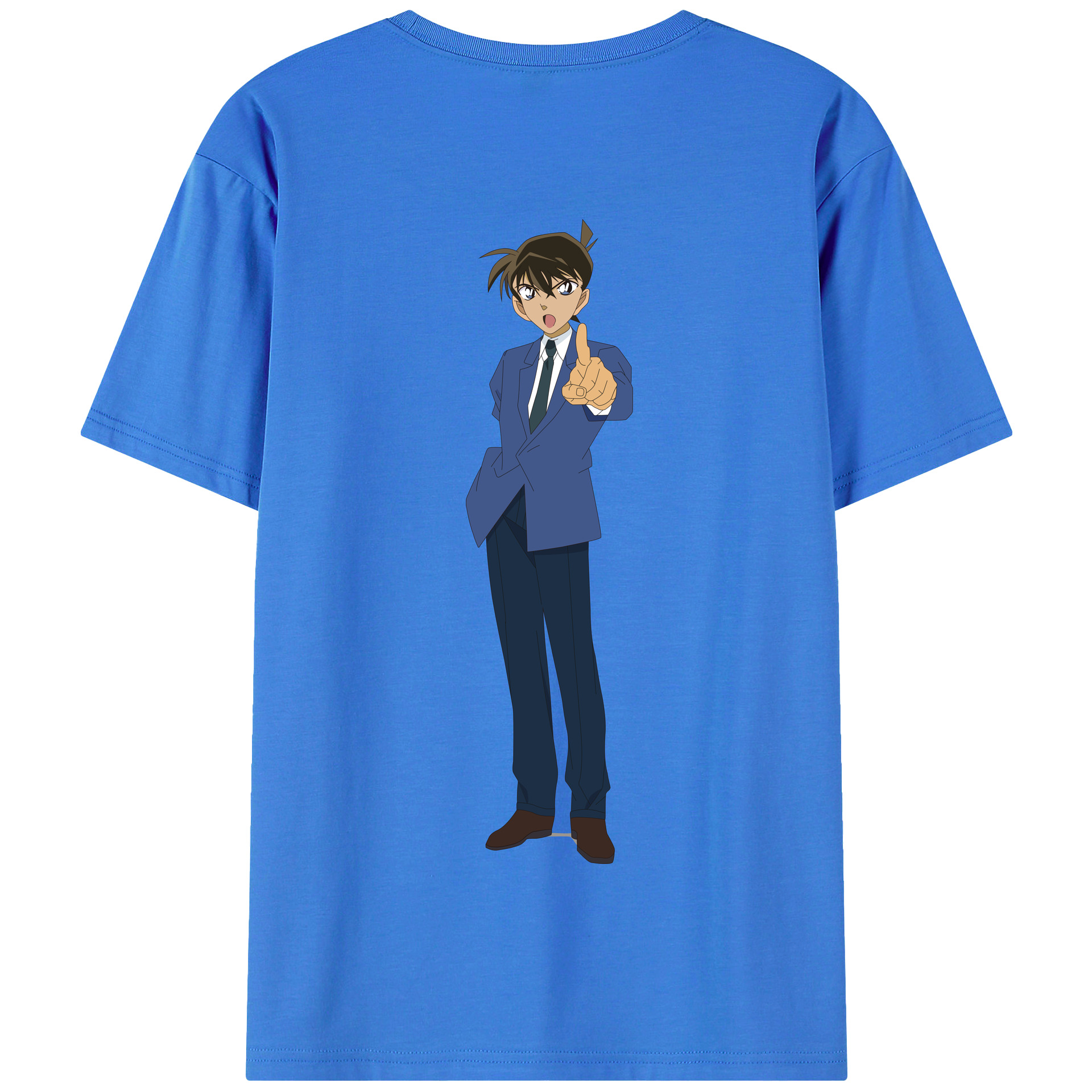 （画像用） 名探偵コナン 江戸川 コナン Detective Conan Conan Edogawa 綿100％半袖Tシャツ（背面プリント）