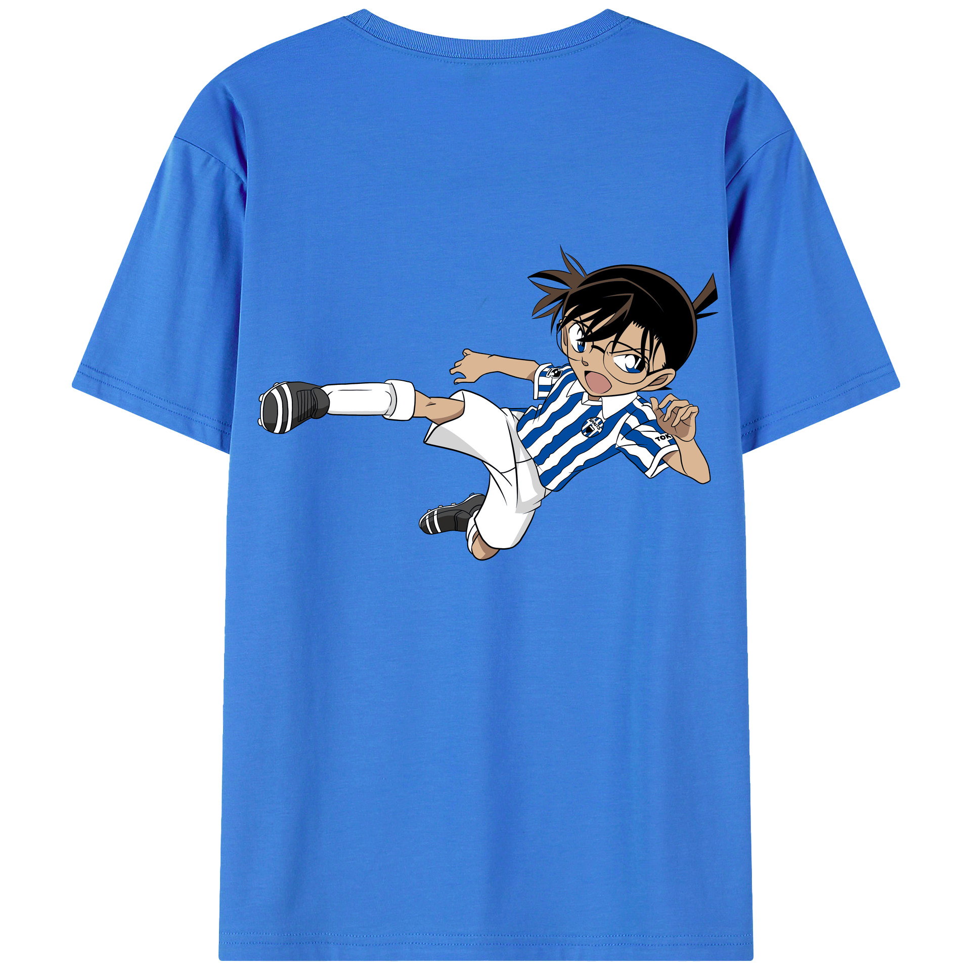 （画像用） 名探偵コナン 江戸川 コナン Detective Conan Conan Edogawa 綿100％半袖Tシャツ（背面プリント）