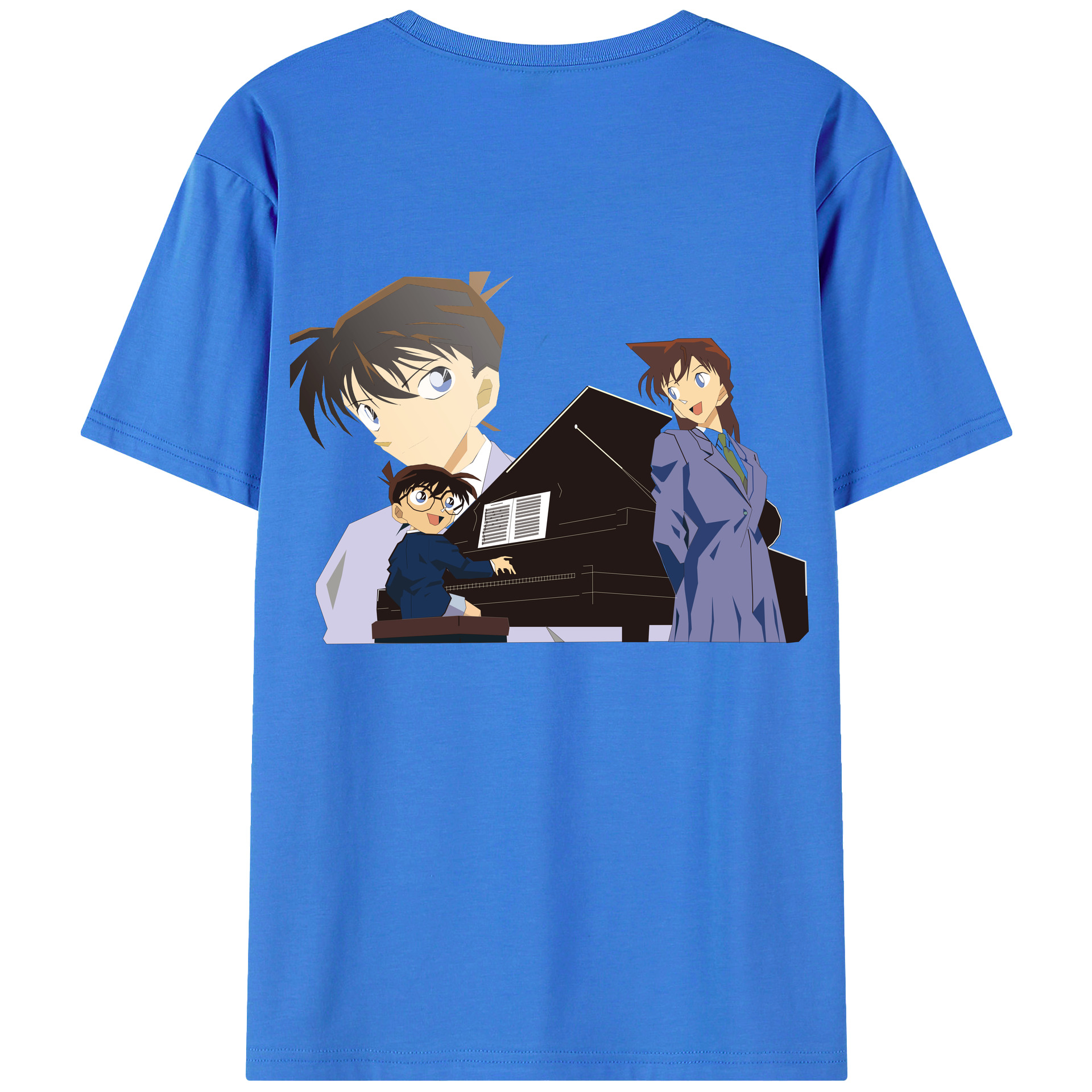 （画像用） 名探偵コナン 毛利 蘭 もうり らん、モーリ ラン Detective Conan Rachel Moore 綿100％半袖Tシャツ（背面プリント）