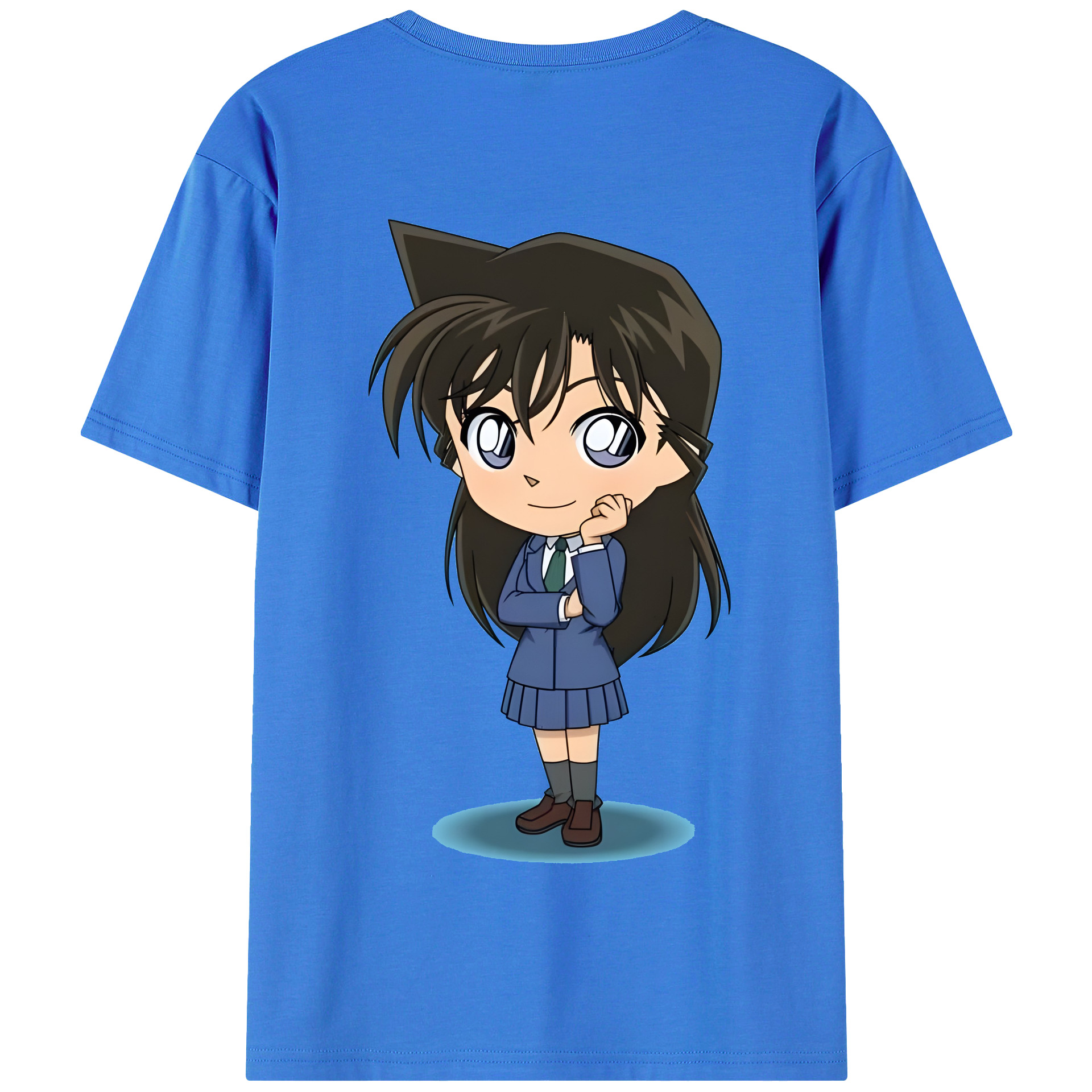 （画像用） 名探偵コナン 毛利 蘭 もうり らん、モーリ ラン Detective Conan Rachel Moore 綿100％半袖Tシャツ（背面プリント）