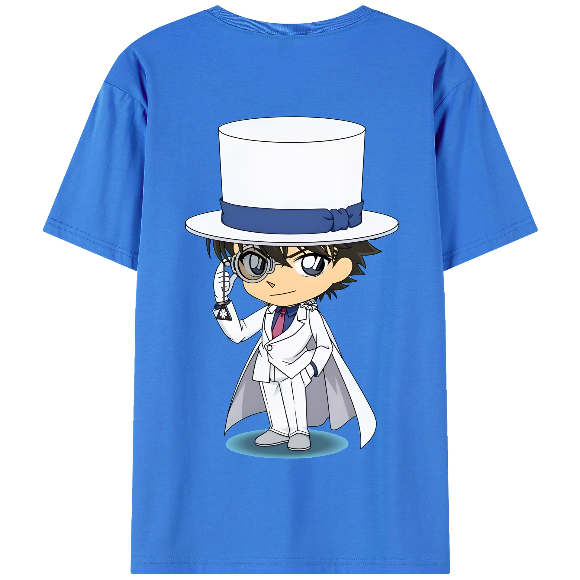 （画像用） 名探偵コナン くろば かいと Detective Conan Kuroba Kaito 綿100％半袖Tシャツ（背面プリント）