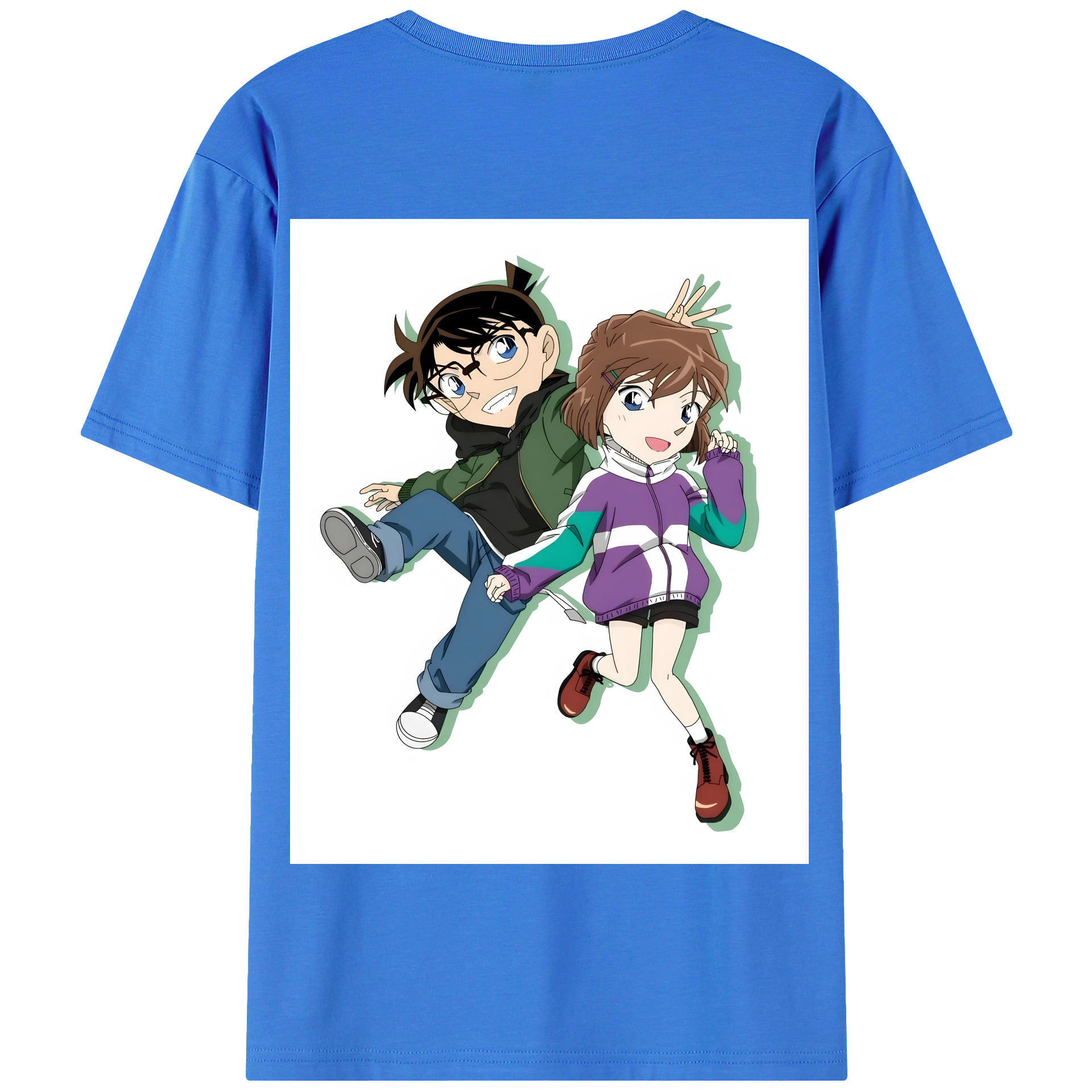 （画像用） 名探偵コナン 灰原 哀 はいばら あい Detective Conan Anita Hailey、Vi Graythorn Haibara Ai 綿100％半袖Tシャツ（背面プリント）