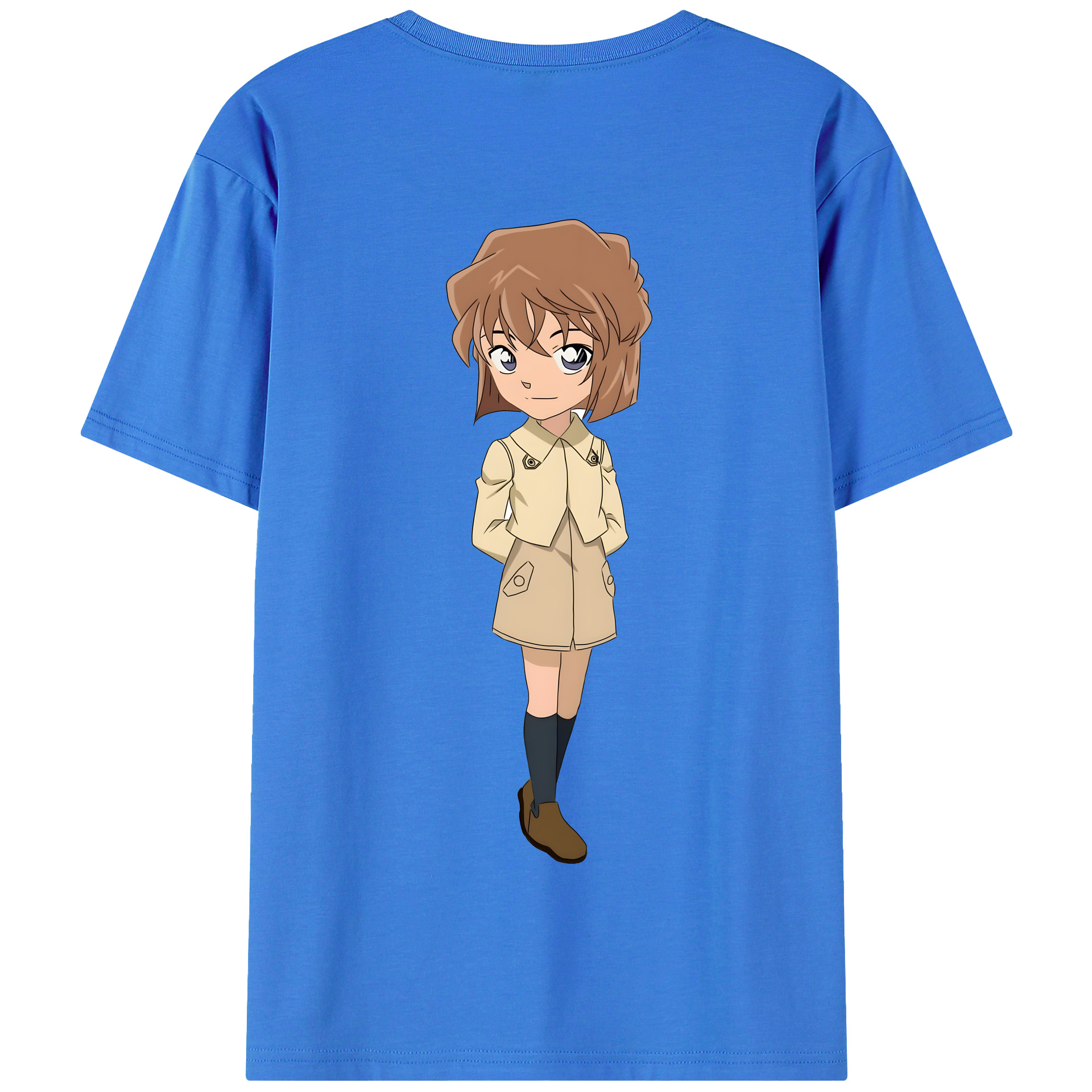 （画像用） 名探偵コナン 灰原 哀 はいばら あい Detective Conan Anita Hailey、Vi Graythorn Haibara Ai 綿100％半袖Tシャツ（背面プリント）