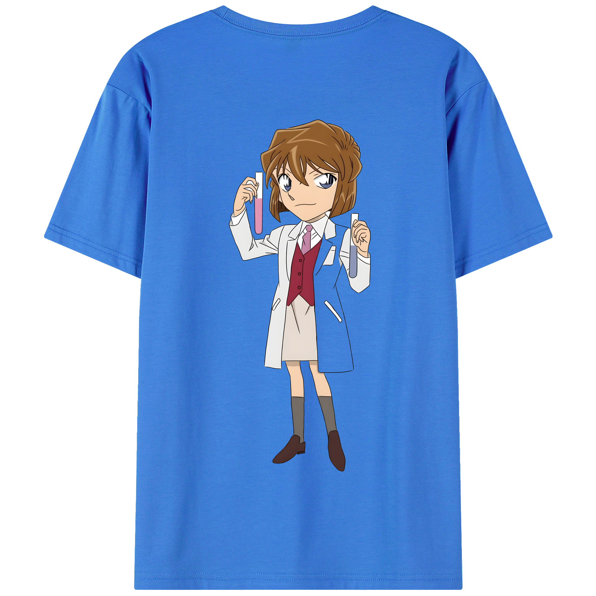 （画像用） 名探偵コナン 灰原 哀 はいばら あい Detective Conan Anita Hailey、Vi Graythorn Haibara Ai 綿100％半袖Tシャツ（背面プリント）
