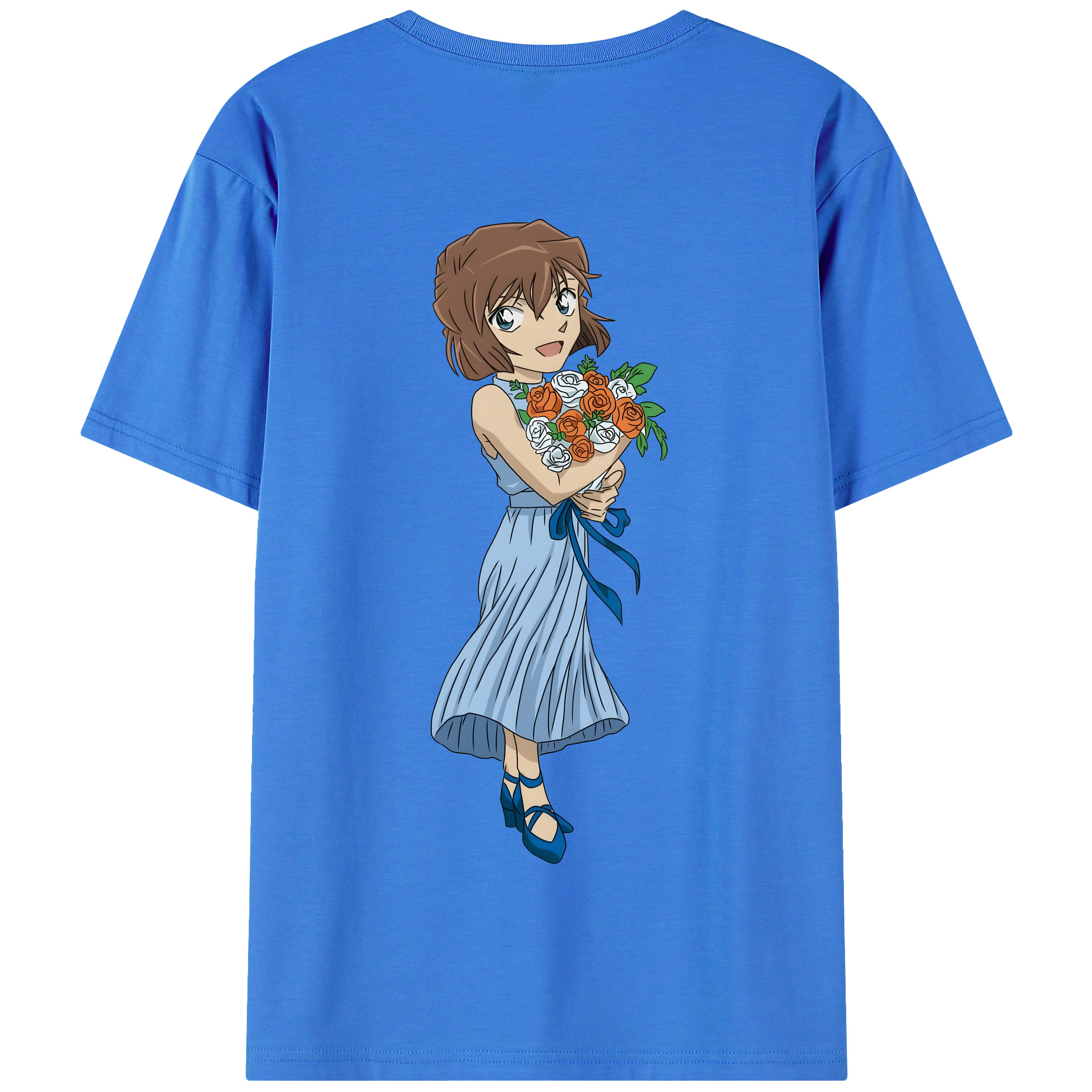 （画像用） 名探偵コナン 灰原 哀 はいばら あい Detective Conan Anita Hailey、Vi Graythorn Haibara Ai 綿100％半袖Tシャツ（背面プリント）
