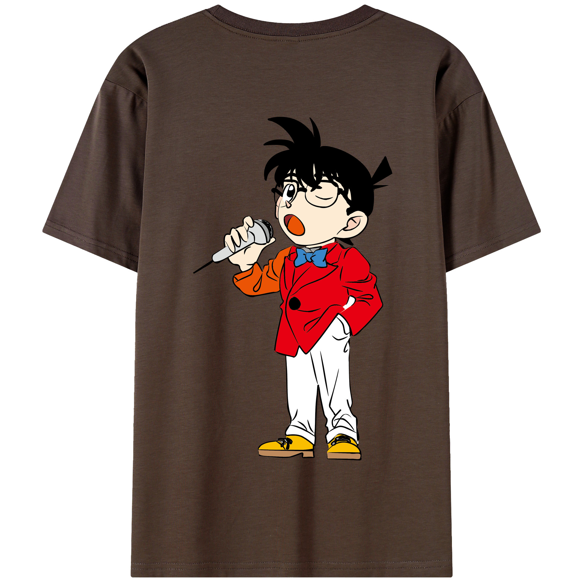 （画像用） 名探偵コナン 江戸川 コナン Detective Conan Conan Edogawa 綿100％半袖Tシャツ（背面プリント）