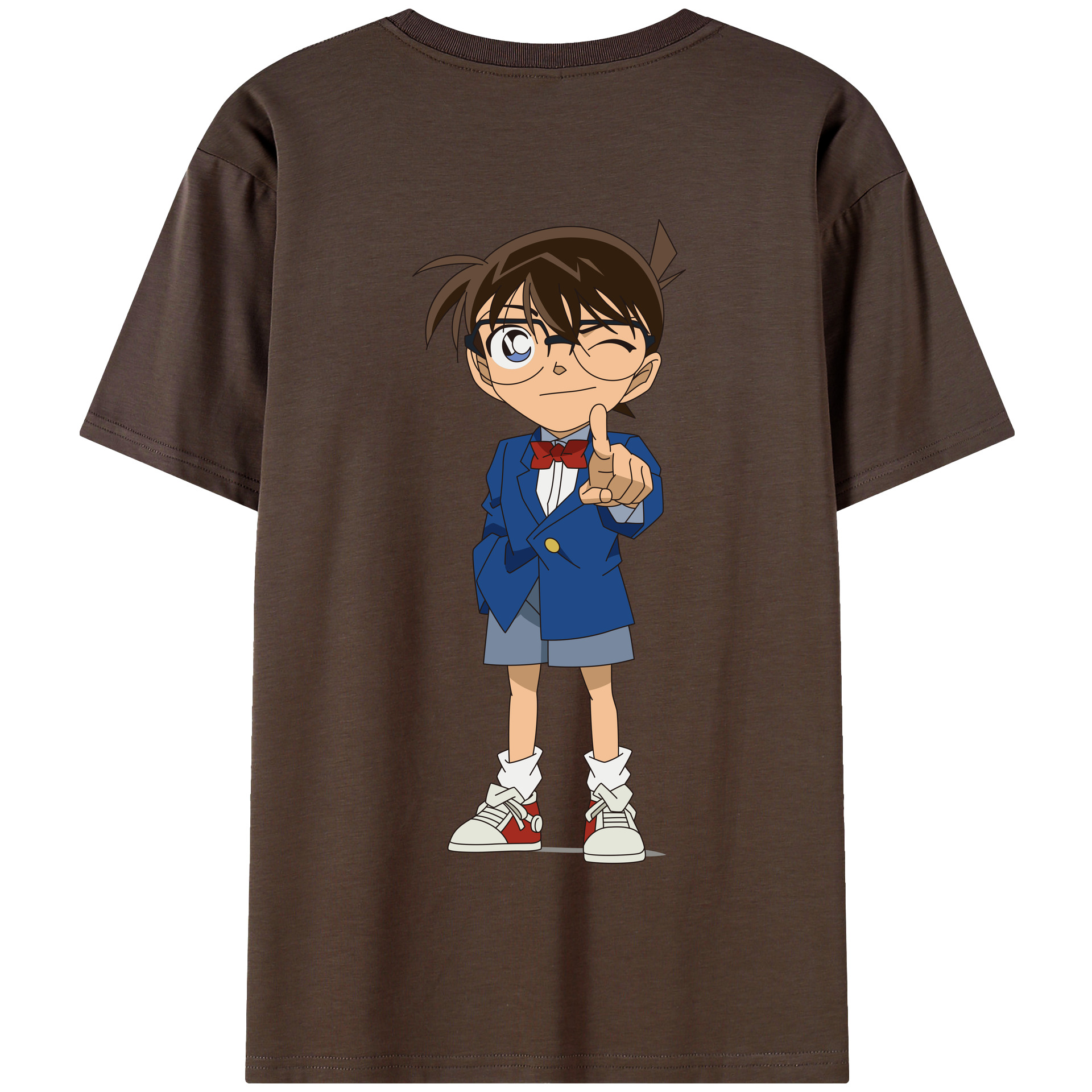 （画像用） 名探偵コナン 江戸川 コナン Detective Conan Conan Edogawa 綿100％半袖Tシャツ（背面プリント）
