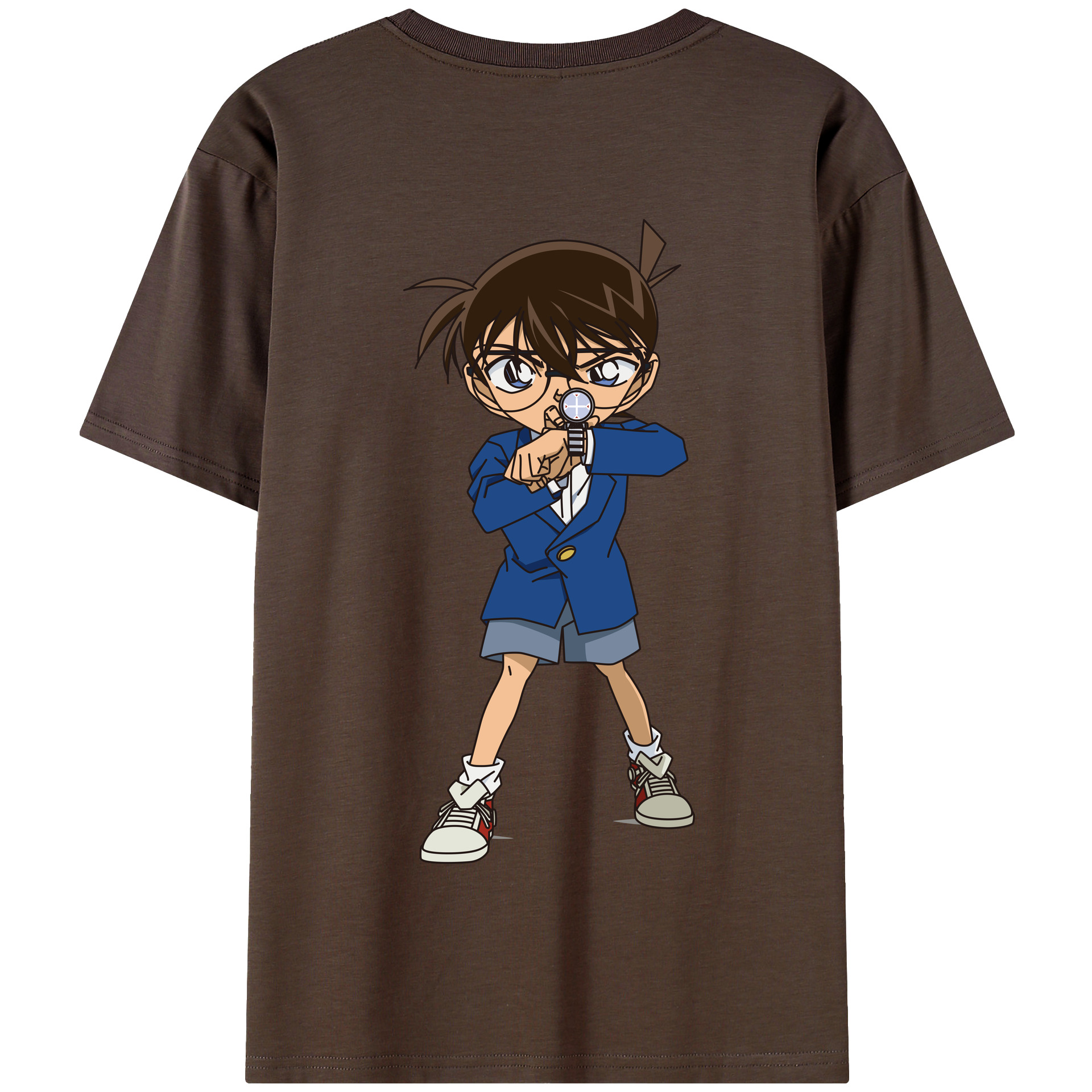 （画像用） 名探偵コナン 江戸川 コナン Detective Conan Conan Edogawa 綿100％半袖Tシャツ（背面プリント）