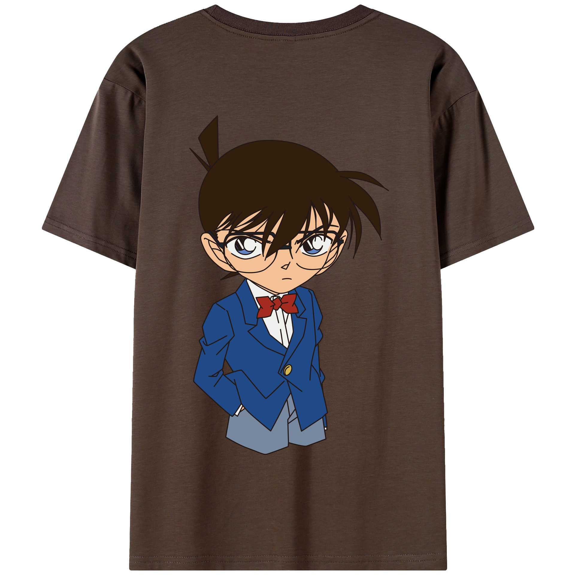（画像用） 名探偵コナン 江戸川 コナン Detective Conan Conan Edogawa 綿100％半袖Tシャツ（背面プリント）