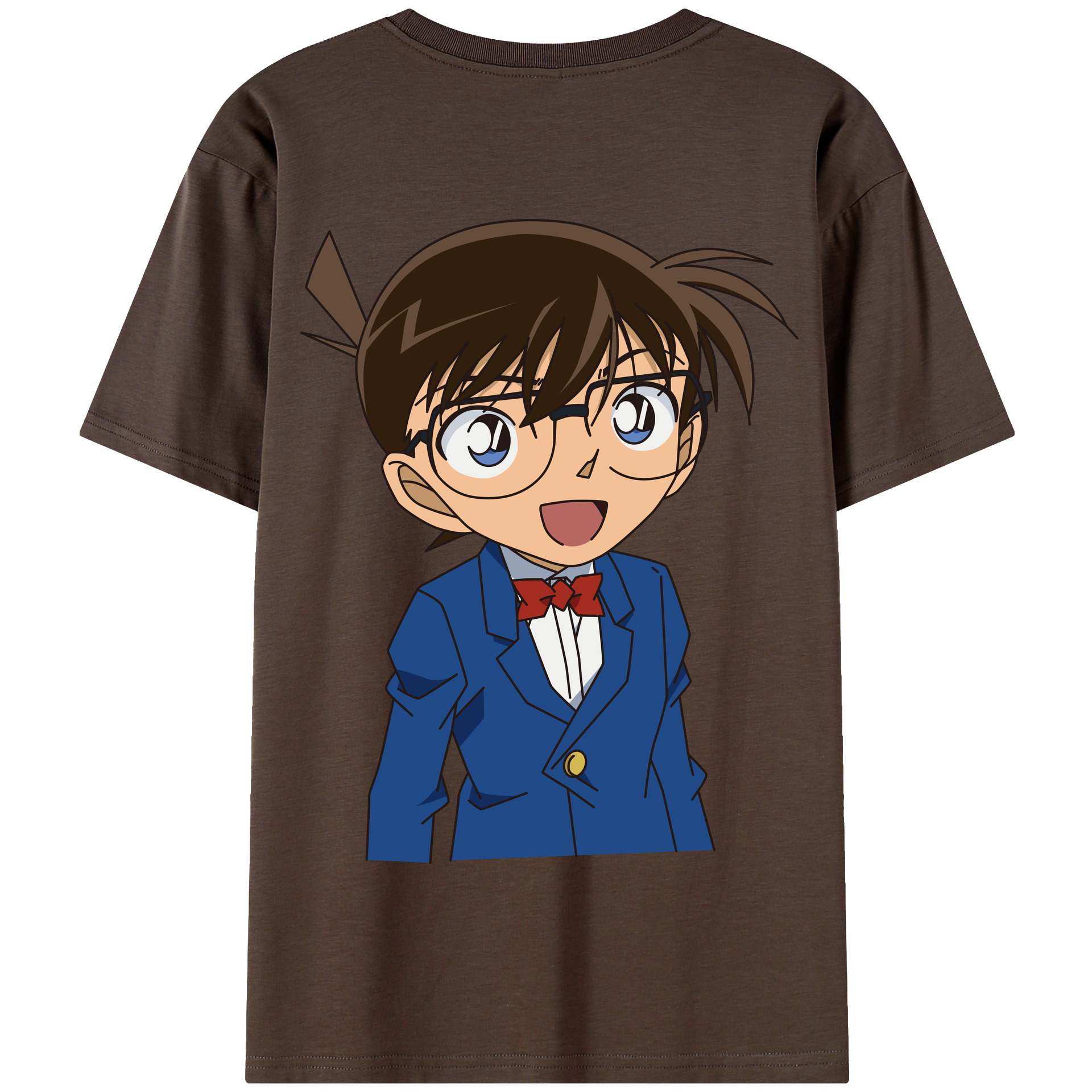 （画像用） 名探偵コナン 江戸川 コナン Detective Conan Conan Edogawa 綿100％半袖Tシャツ（背面プリント）