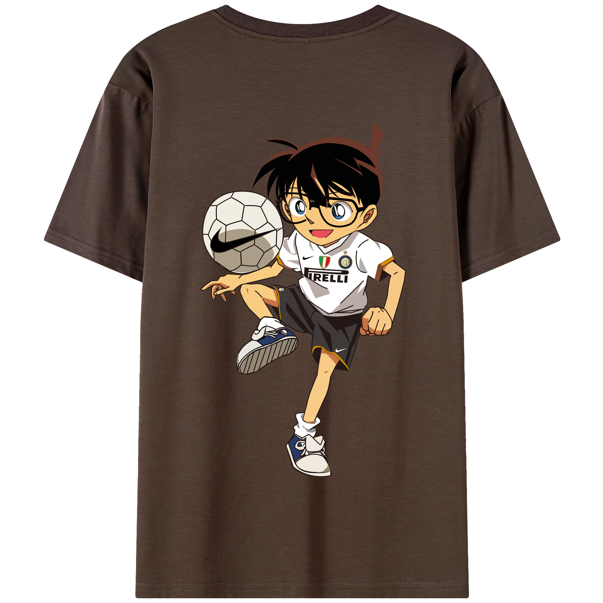 （画像用） 名探偵コナン 江戸川 コナン Detective Conan Conan Edogawa 綿100％半袖Tシャツ（背面プリント）
