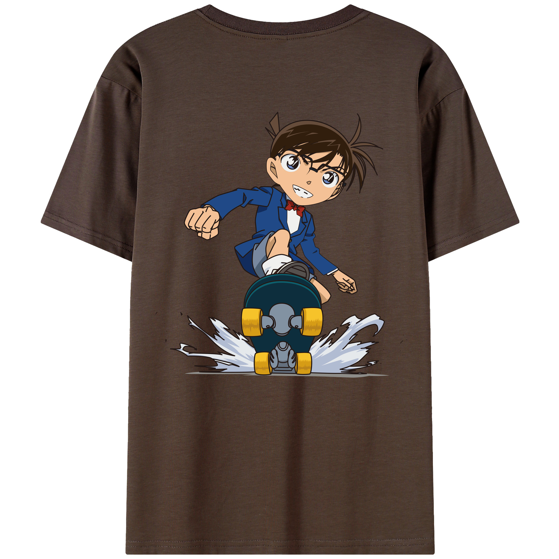 （画像用） 名探偵コナン 江戸川 コナン Detective Conan Conan Edogawa 綿100％半袖Tシャツ（背面プリント）