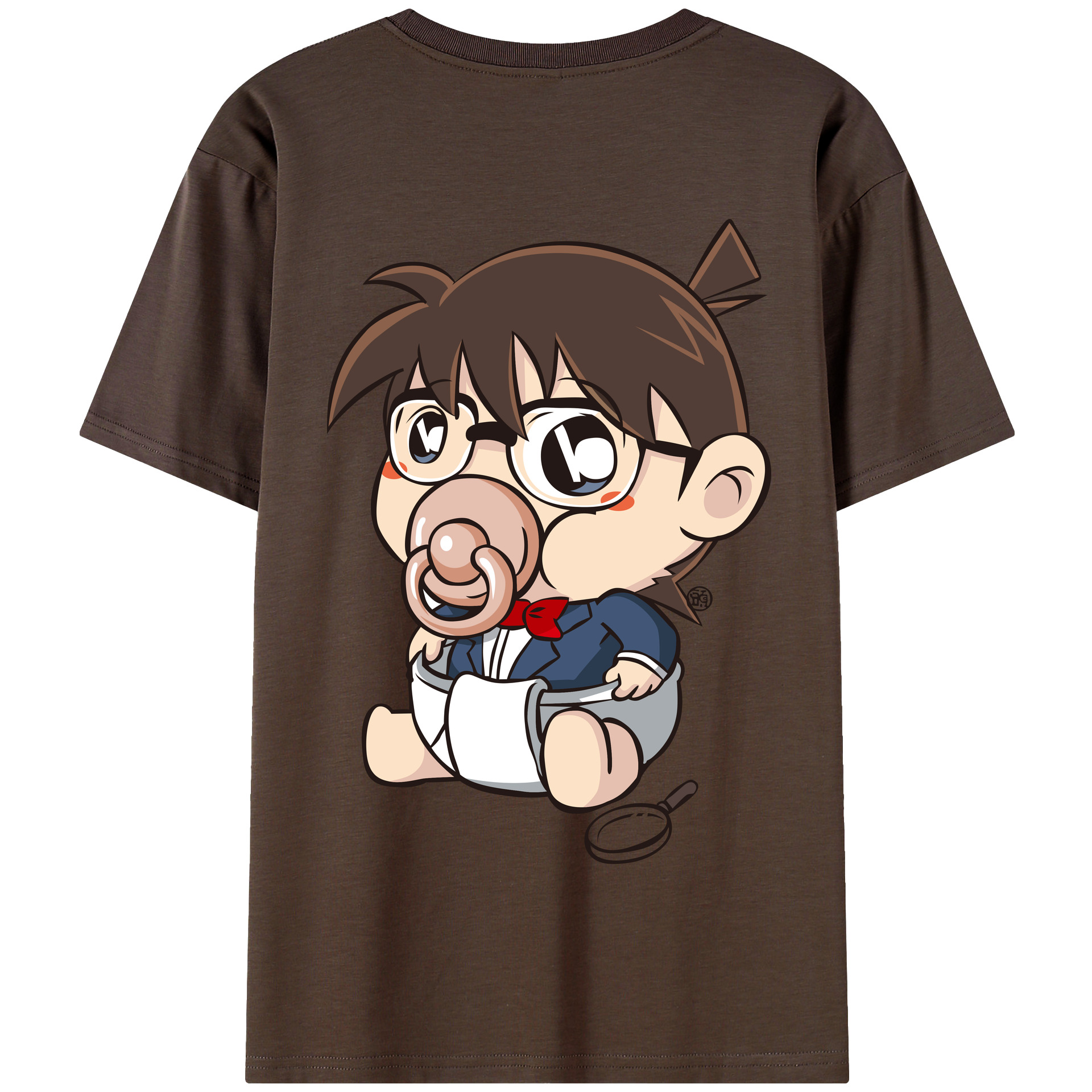 （画像用） 名探偵コナン 江戸川 コナン Detective Conan Conan Edogawa 綿100％半袖Tシャツ（背面プリント）