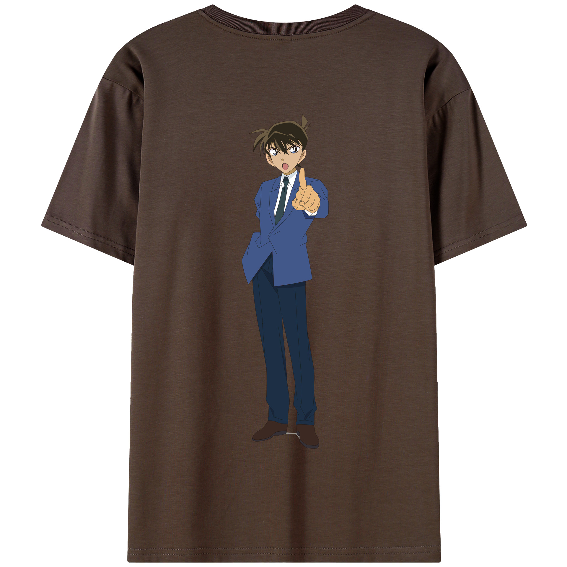 （画像用） 名探偵コナン 江戸川 コナン Detective Conan Conan Edogawa 綿100％半袖Tシャツ（背面プリント）