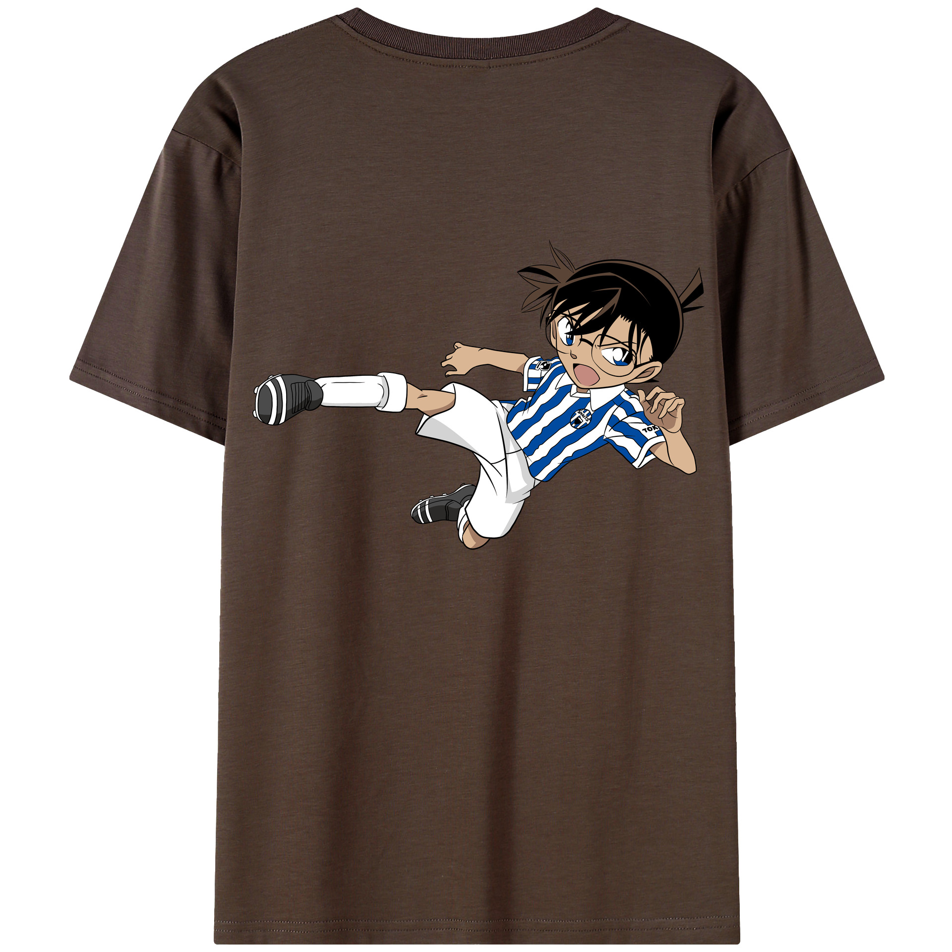 （画像用） 名探偵コナン 江戸川 コナン Detective Conan Conan Edogawa 綿100％半袖Tシャツ（背面プリント）