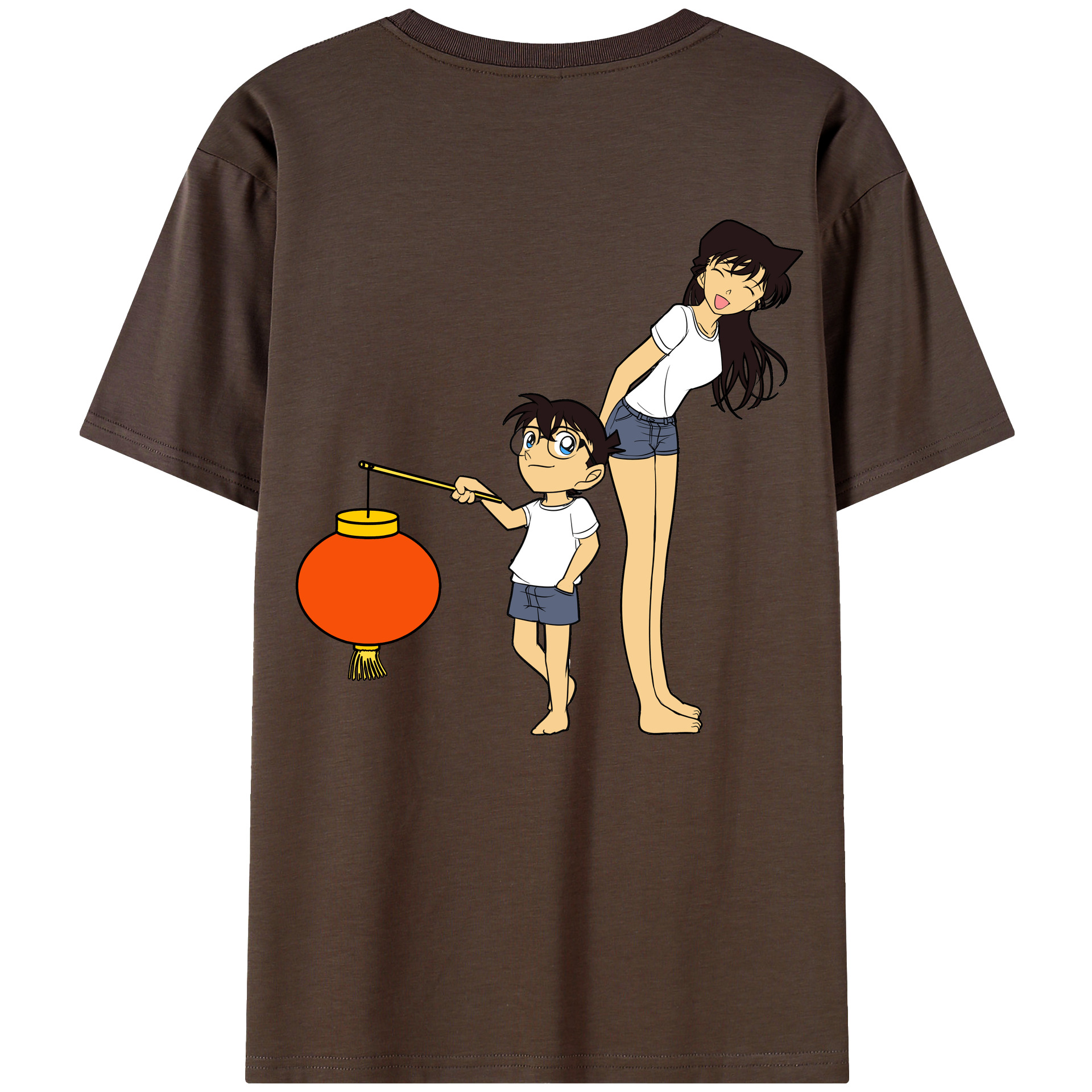 （画像用） 名探偵コナン 毛利 蘭 もうり らん、モーリ ラン Detective Conan Rachel Moore 綿100％半袖Tシャツ（背面プリント）