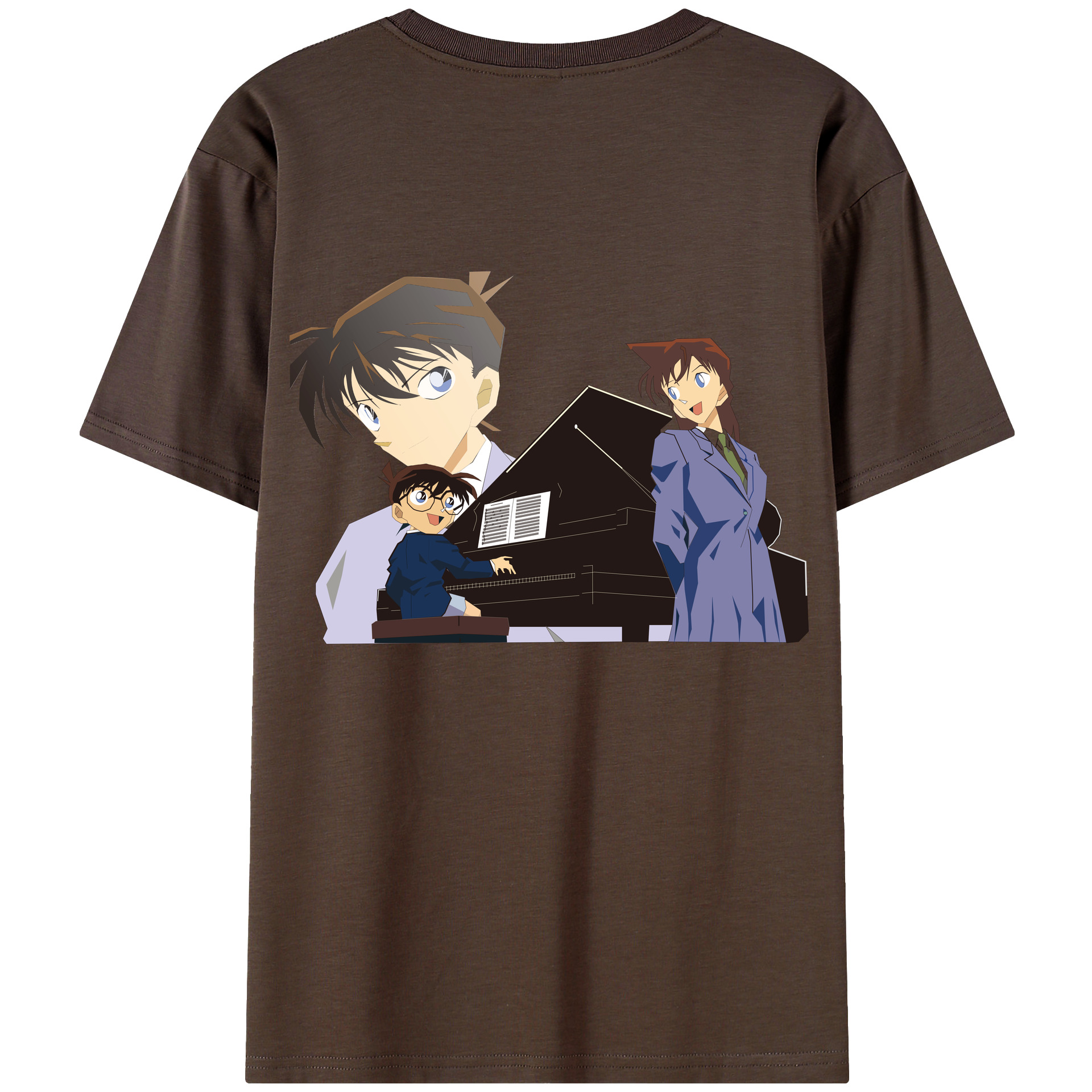 （画像用） 名探偵コナン 毛利 蘭 もうり らん、モーリ ラン Detective Conan Rachel Moore 綿100％半袖Tシャツ（背面プリント）