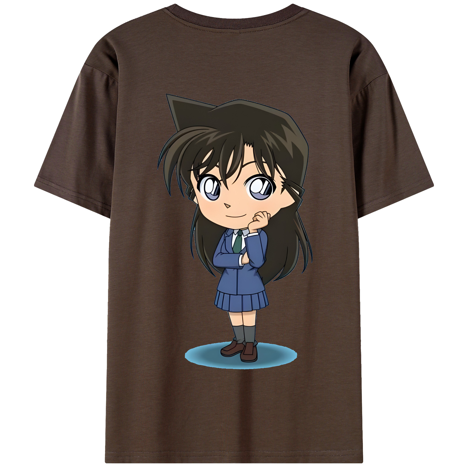 （画像用） 名探偵コナン 毛利 蘭 もうり らん、モーリ ラン Detective Conan Rachel Moore 綿100％半袖Tシャツ（背面プリント）