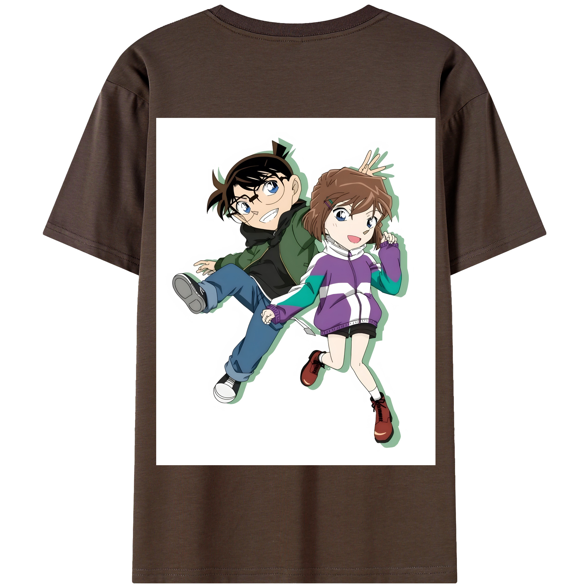 （画像用） 名探偵コナン 灰原 哀 はいばら あい Detective Conan Anita Hailey、Vi Graythorn Haibara Ai 綿100％半袖Tシャツ（背面プリント）