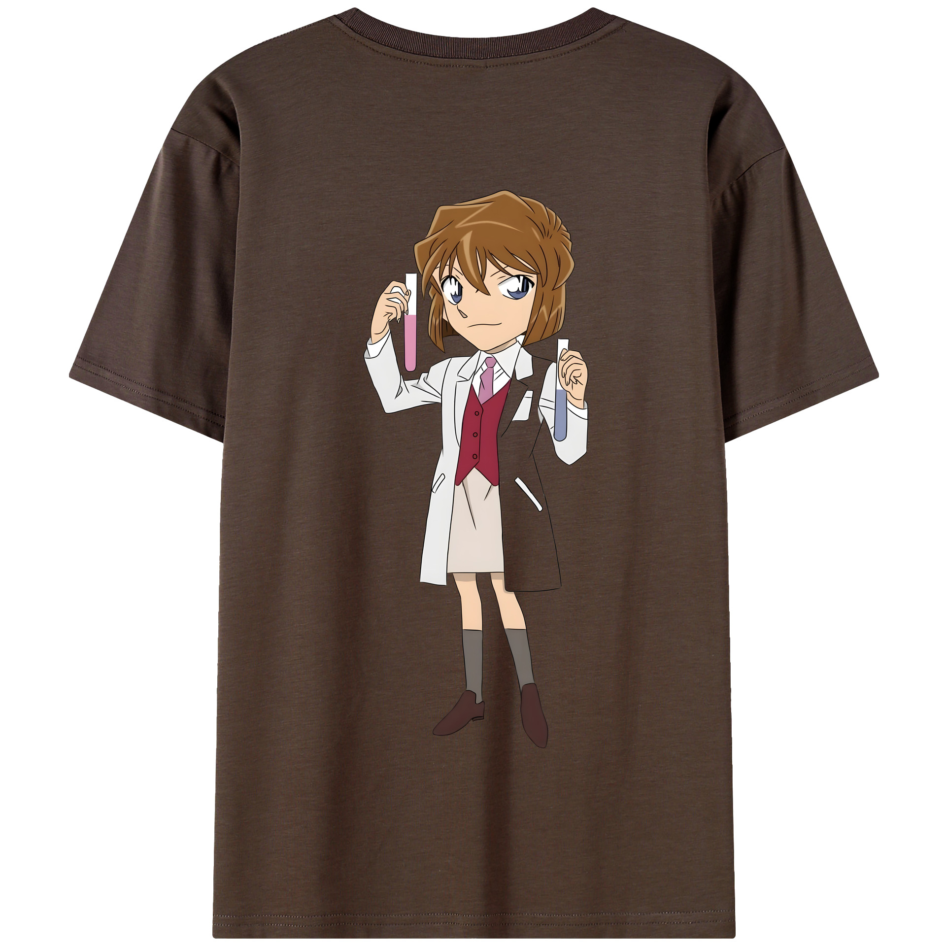 （画像用） 名探偵コナン 灰原 哀 はいばら あい Detective Conan Anita Hailey、Vi Graythorn Haibara Ai 綿100％半袖Tシャツ（背面プリント）
