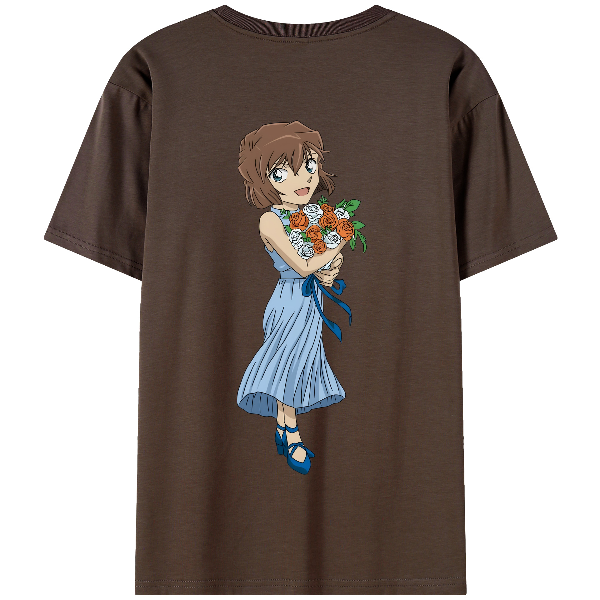 （画像用） 名探偵コナン 灰原 哀 はいばら あい Detective Conan Anita Hailey、Vi Graythorn Haibara Ai 綿100％半袖Tシャツ（背面プリント）