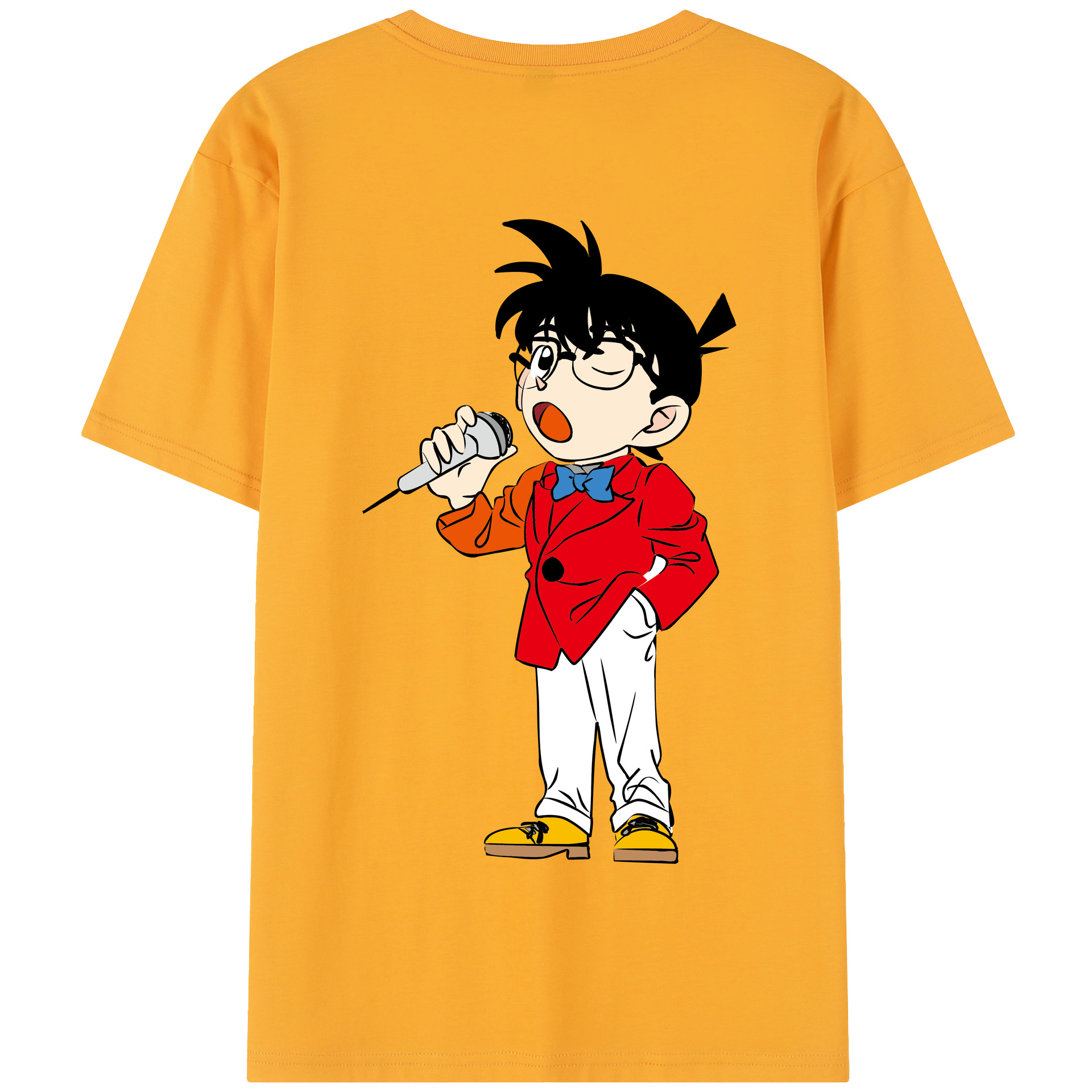 （画像用） 名探偵コナン 江戸川 コナン Detective Conan Conan Edogawa 綿100％半袖Tシャツ（背面プリント）