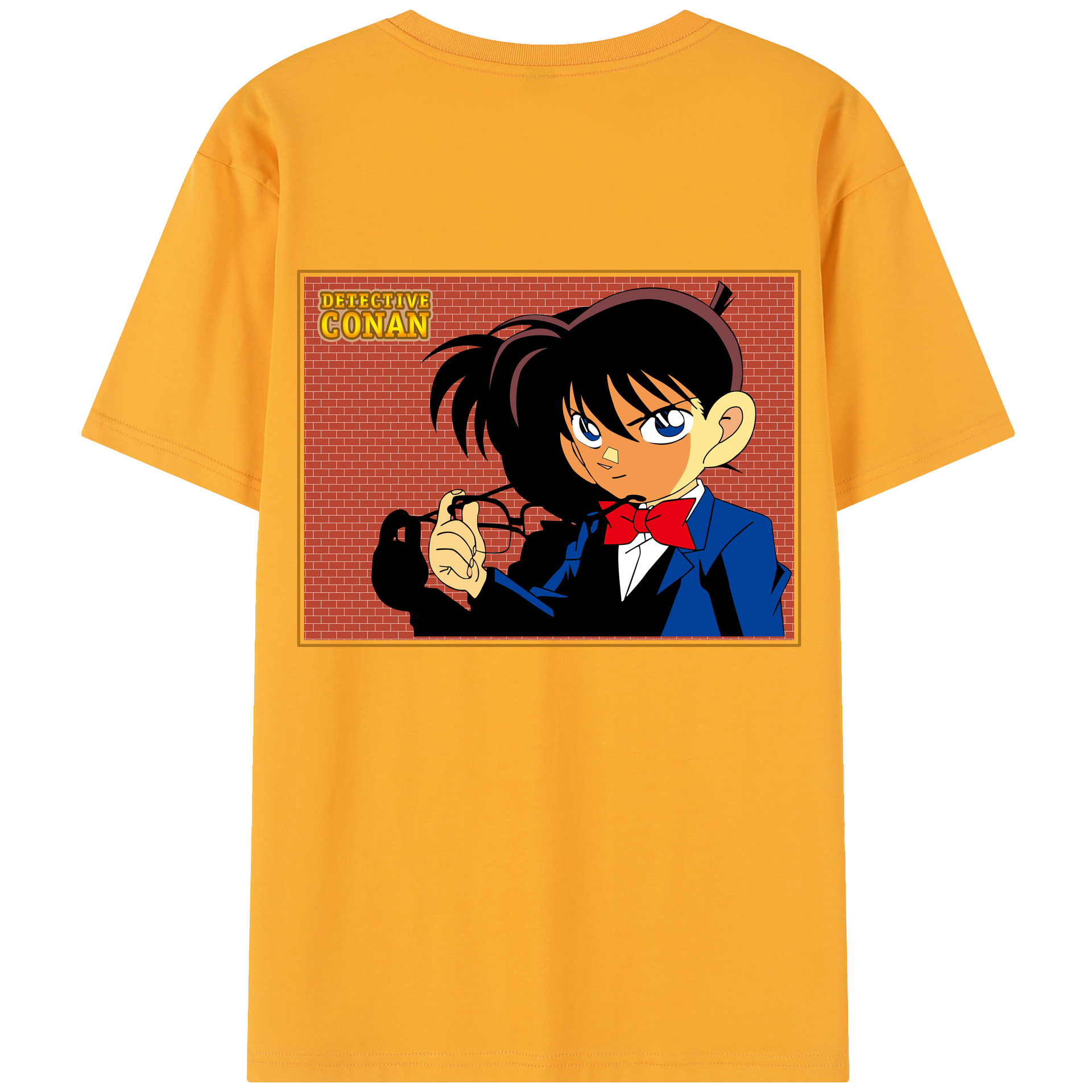 （画像用） 名探偵コナン 江戸川 コナン Detective Conan Conan Edogawa 綿100％半袖Tシャツ（背面プリント）
