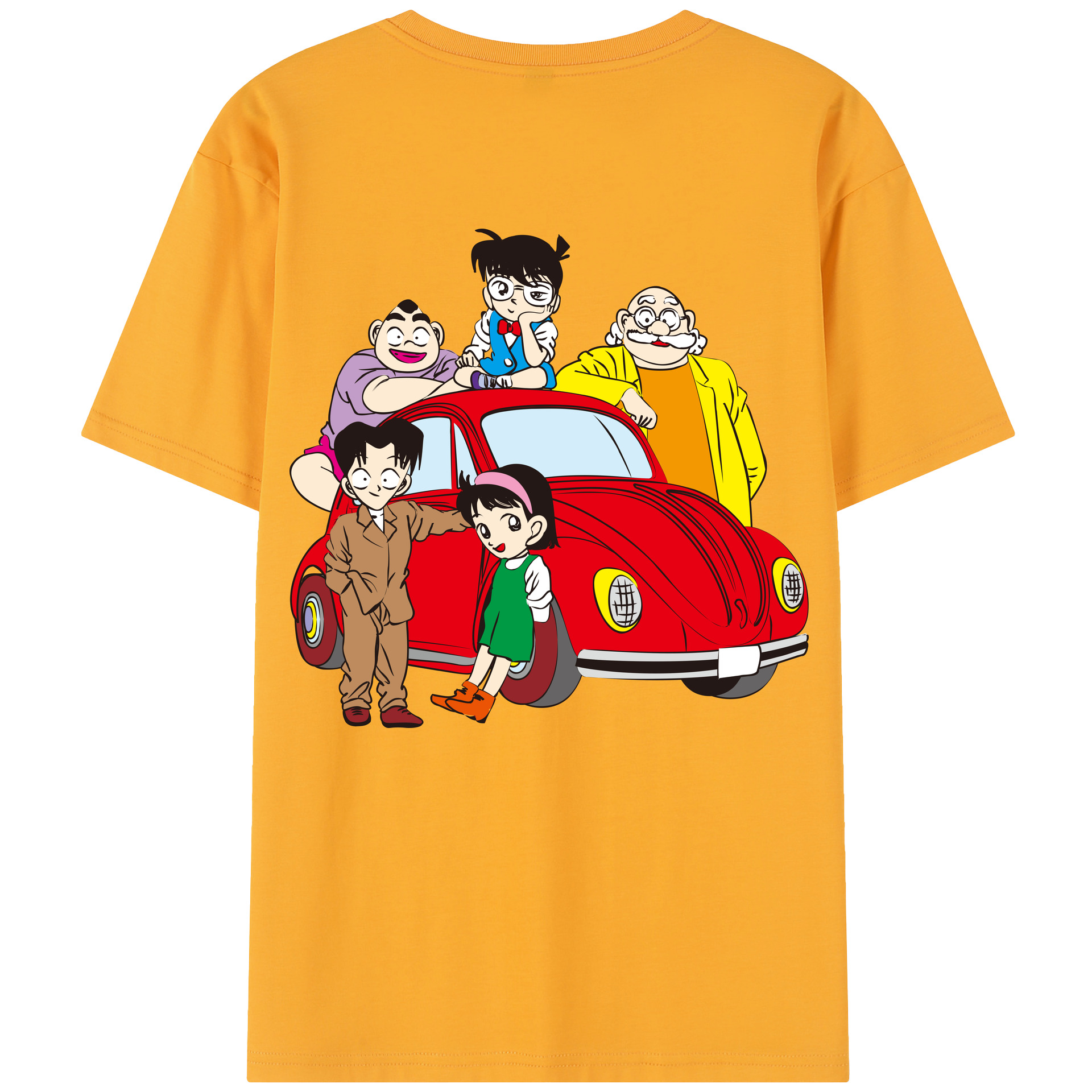 （画像用） 名探偵コナン Detective Conan 綿100％半袖Tシャツ（背面プリント）
