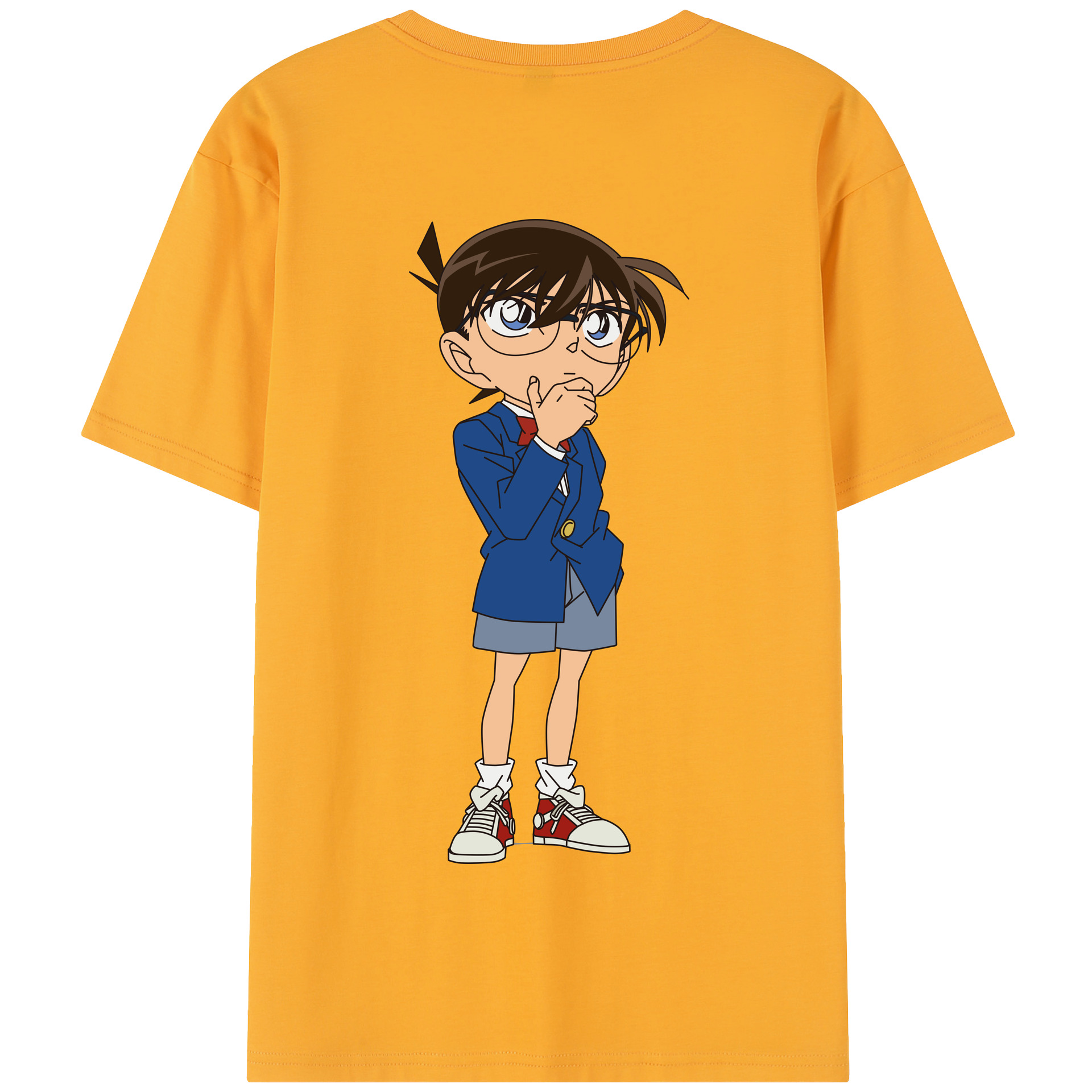 （画像用） 名探偵コナン 江戸川 コナン Detective Conan Conan Edogawa 綿100％半袖Tシャツ（背面プリント）