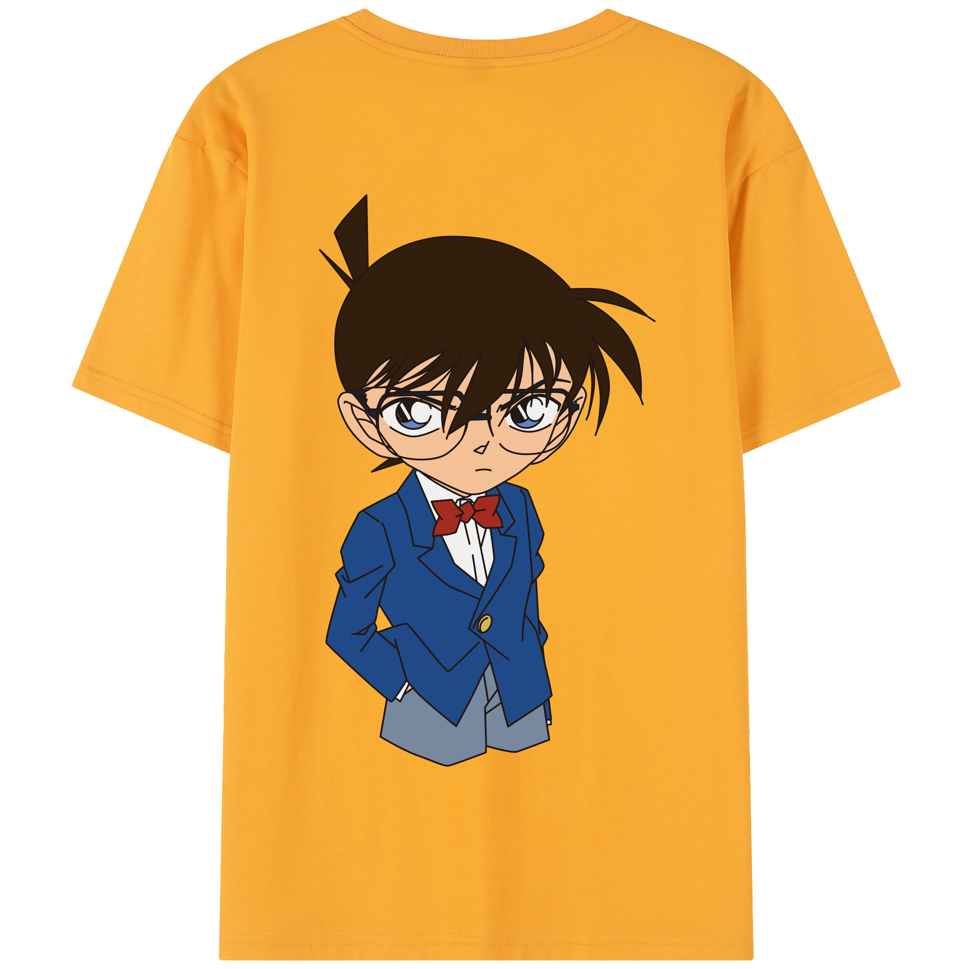 （画像用） 名探偵コナン 江戸川 コナン Detective Conan Conan Edogawa 綿100％半袖Tシャツ（背面プリント）