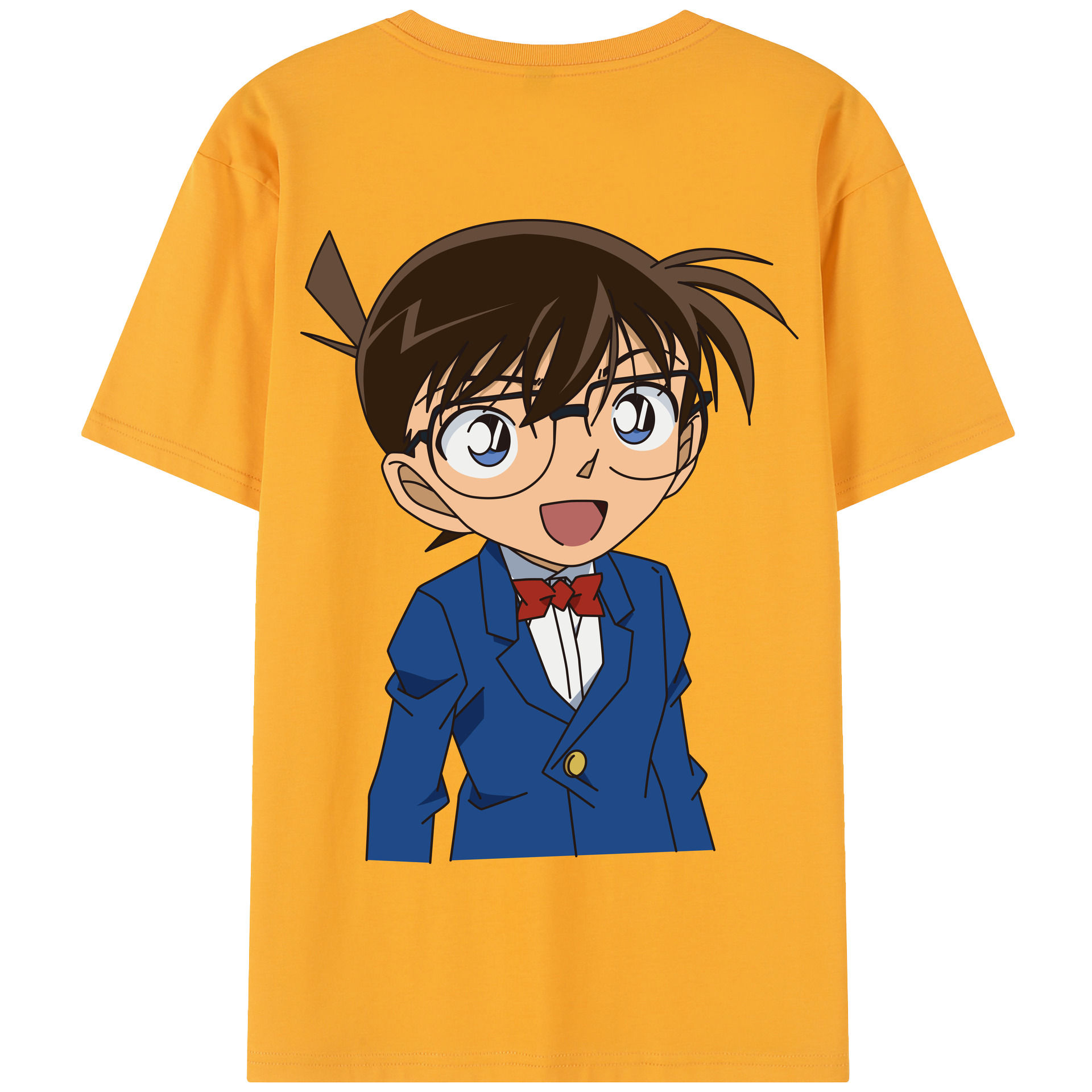 （画像用） 名探偵コナン 江戸川 コナン Detective Conan Conan Edogawa 綿100％半袖Tシャツ（背面プリント）