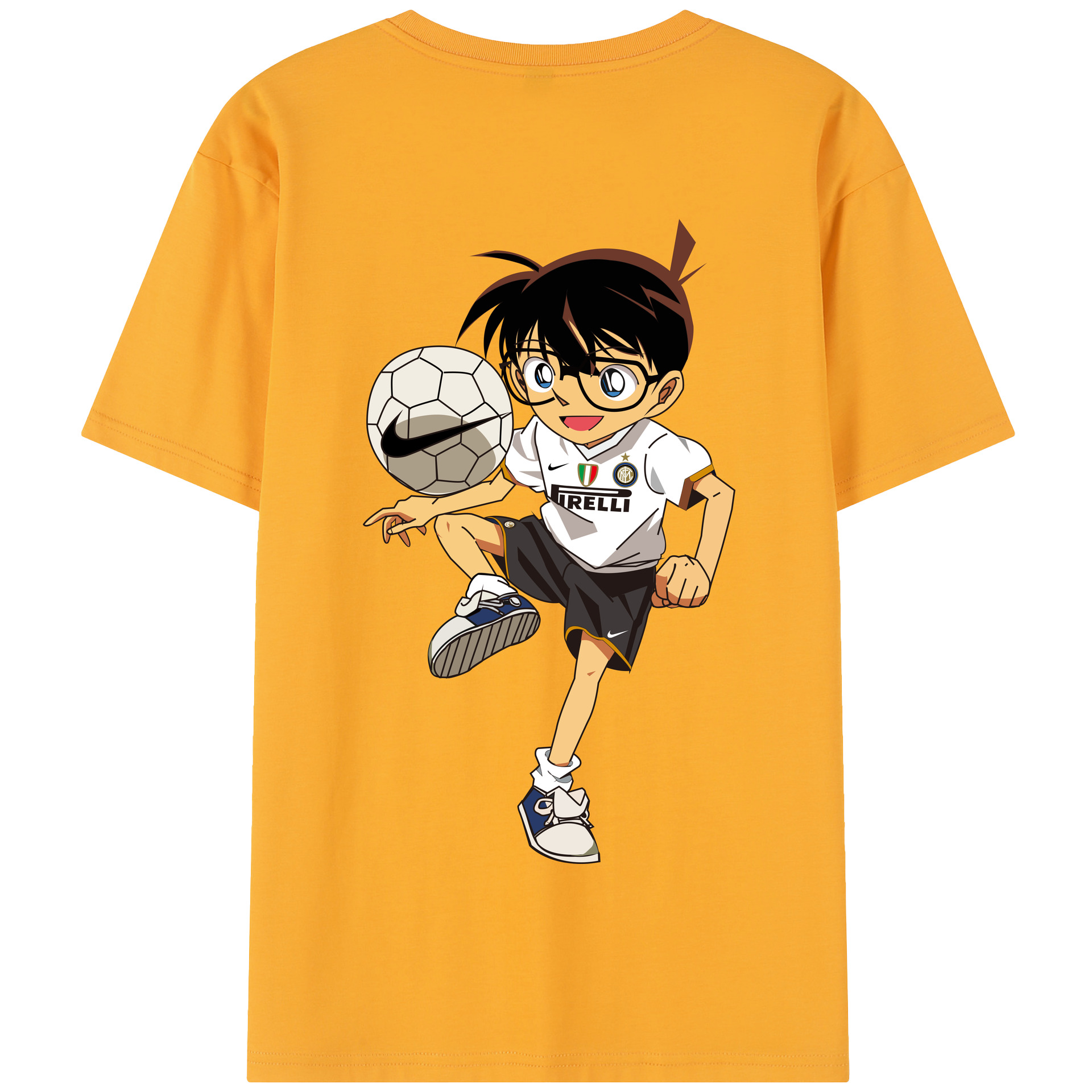 （画像用） 名探偵コナン 江戸川 コナン Detective Conan Conan Edogawa 綿100％半袖Tシャツ（背面プリント）