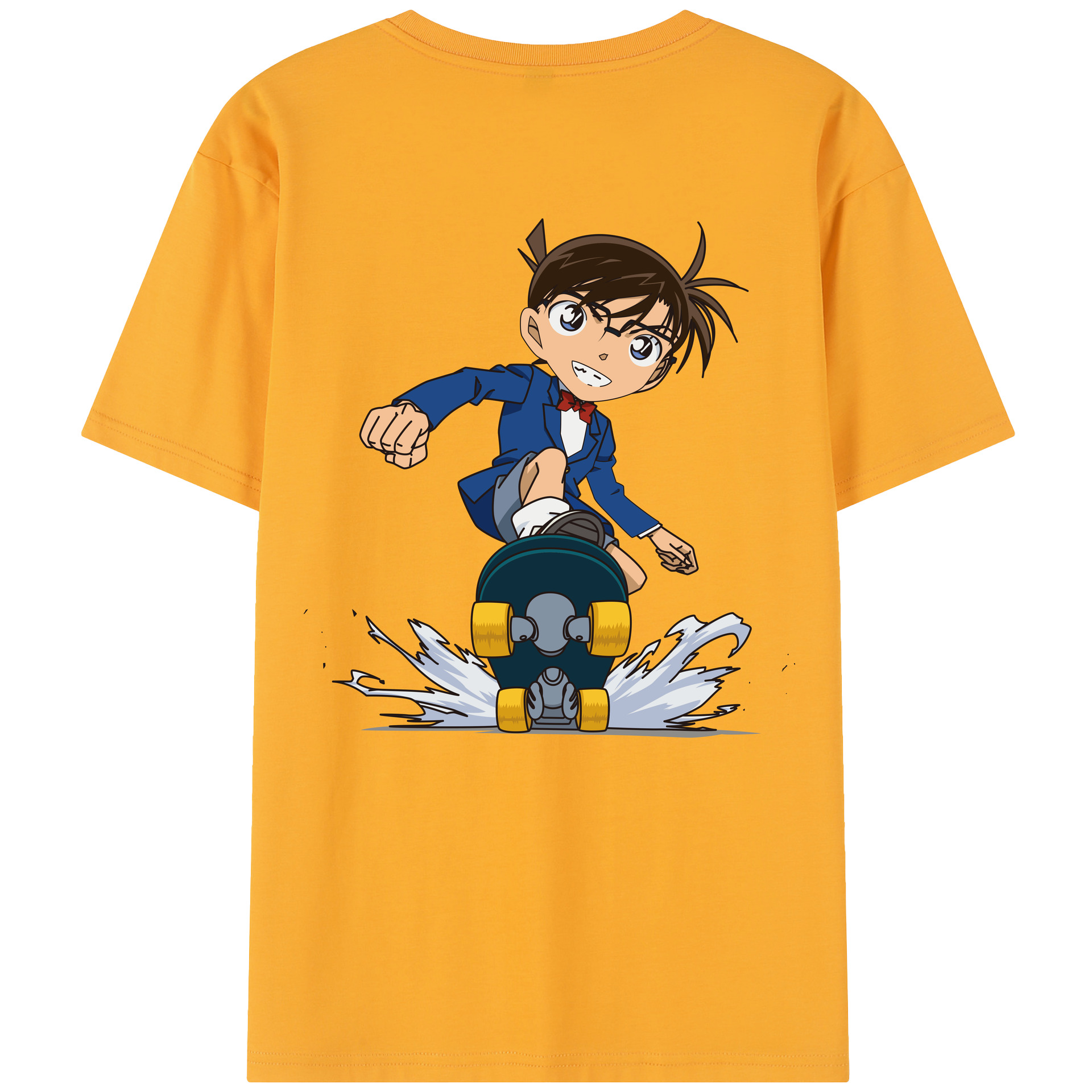 （画像用） 名探偵コナン 江戸川 コナン Detective Conan Conan Edogawa 綿100％半袖Tシャツ（背面プリント）