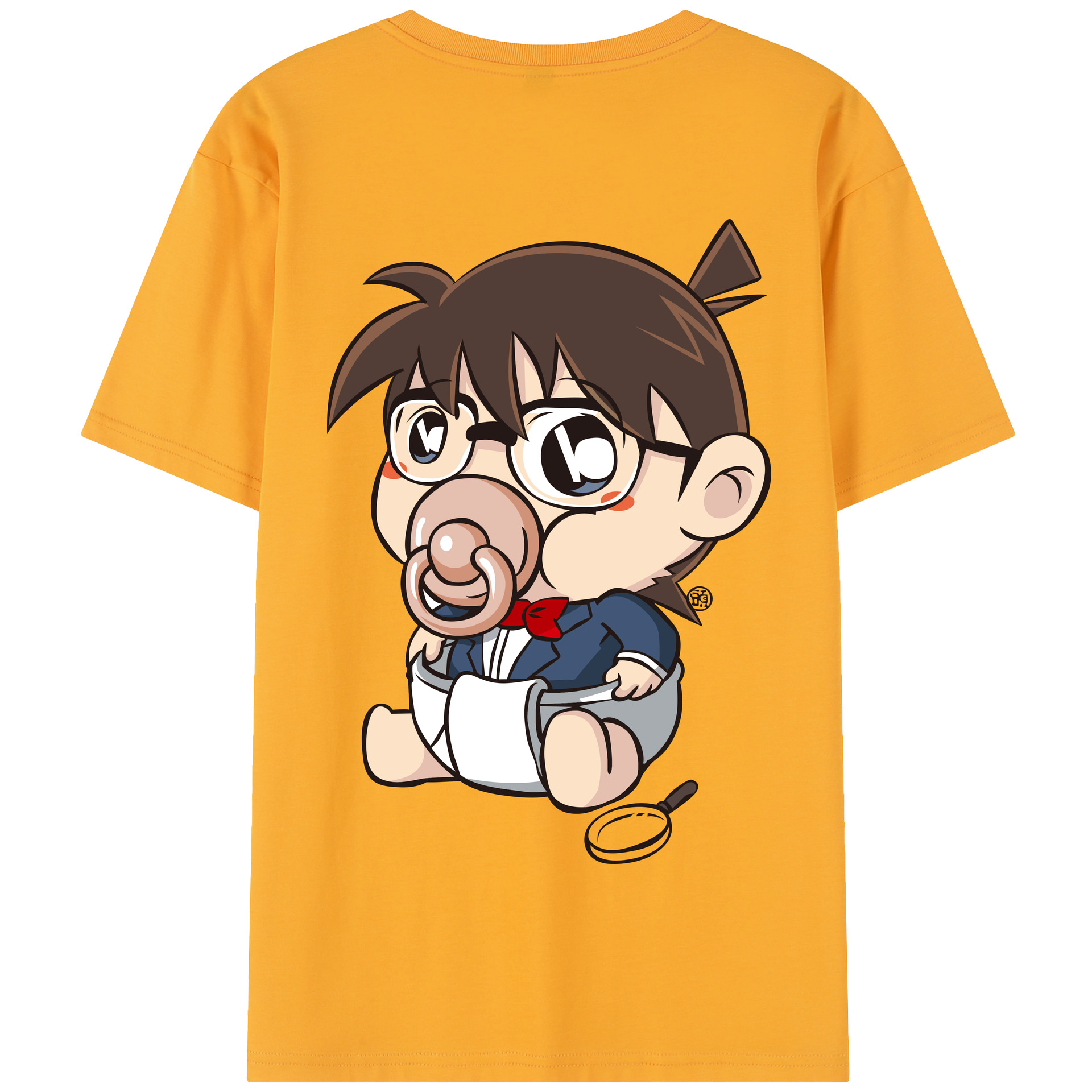 （画像用） 名探偵コナン 江戸川 コナン Detective Conan Conan Edogawa 綿100％半袖Tシャツ（背面プリント）