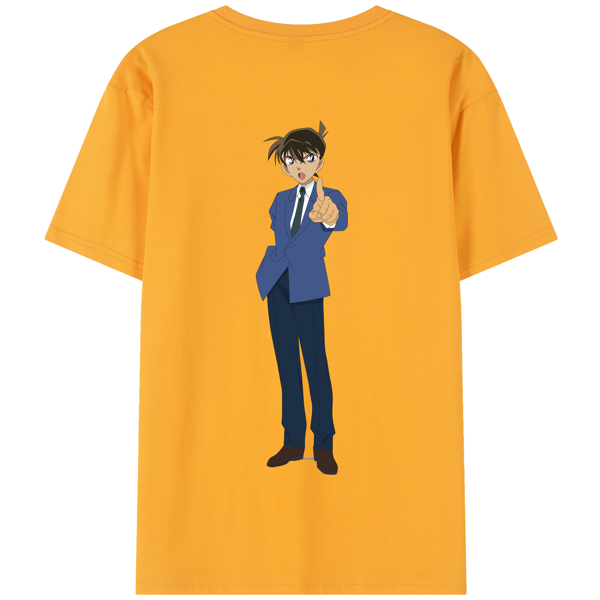 （画像用） 名探偵コナン 江戸川 コナン Detective Conan Conan Edogawa 綿100％半袖Tシャツ（背面プリント）