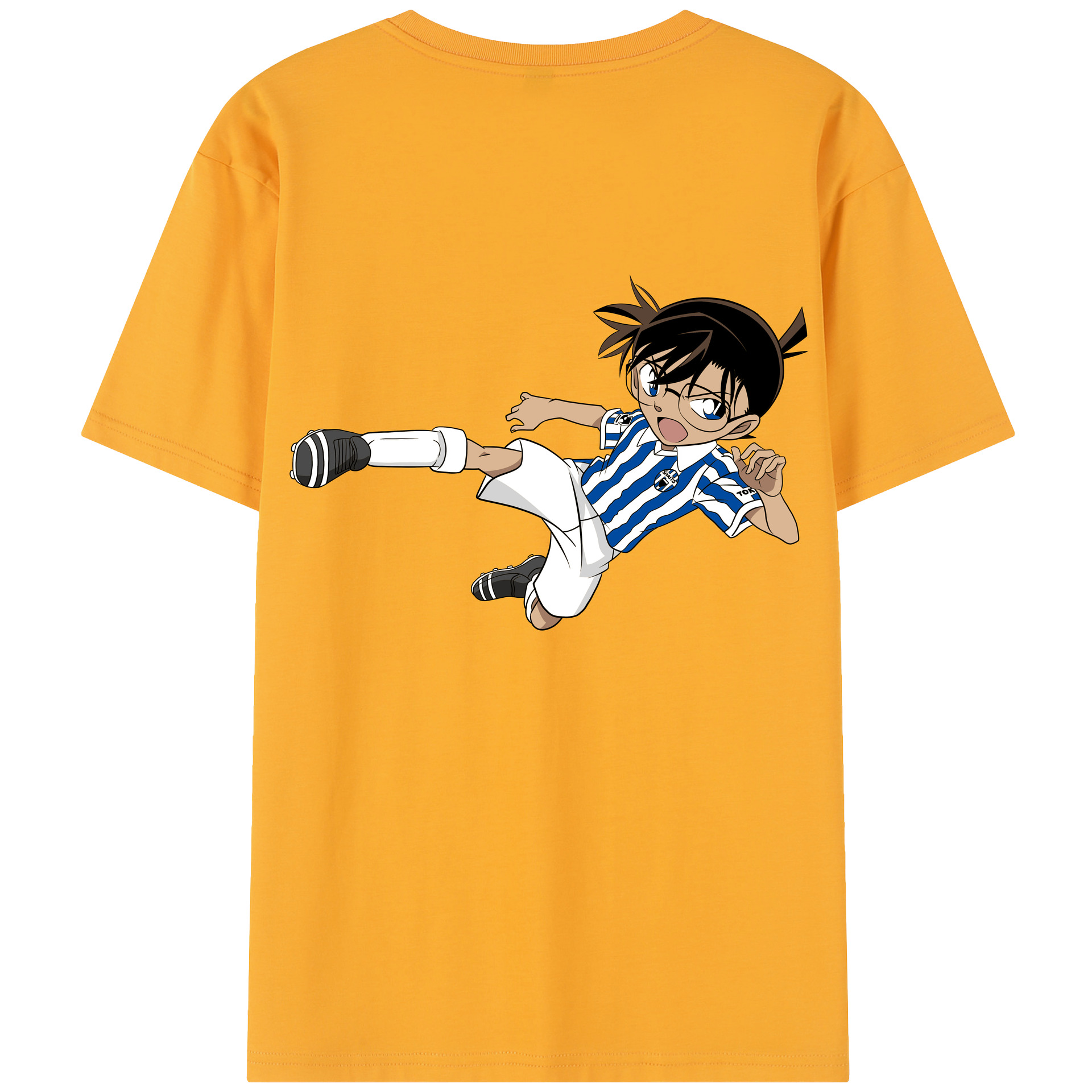 （画像用） 名探偵コナン 江戸川 コナン Detective Conan Conan Edogawa 綿100％半袖Tシャツ（背面プリント）