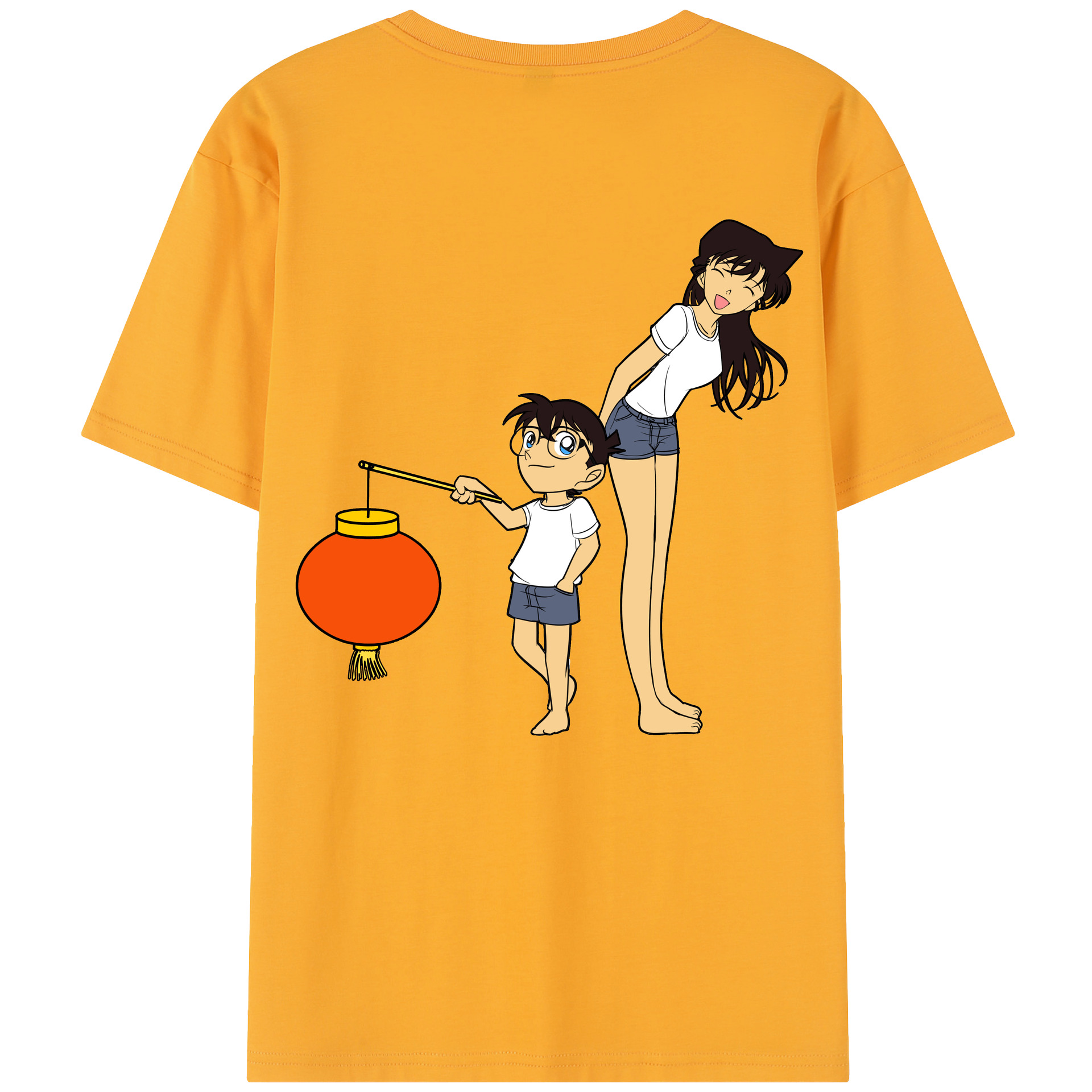 （画像用） 名探偵コナン 毛利 蘭 もうり らん、モーリ ラン Detective Conan Rachel Moore 綿100％半袖Tシャツ（背面プリント）